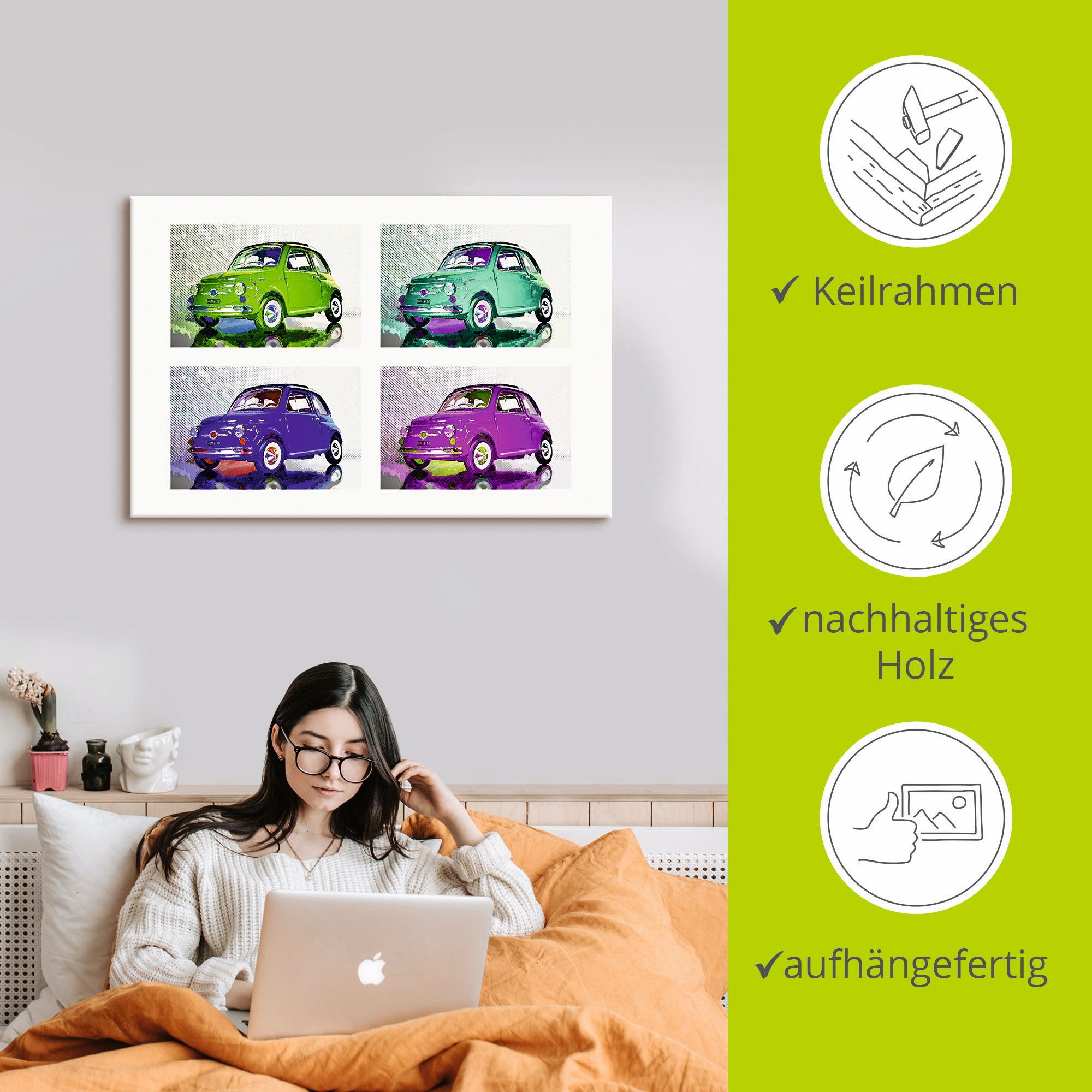 Artland Artprint op linnen POP ART De kleine Italiaanse vriend