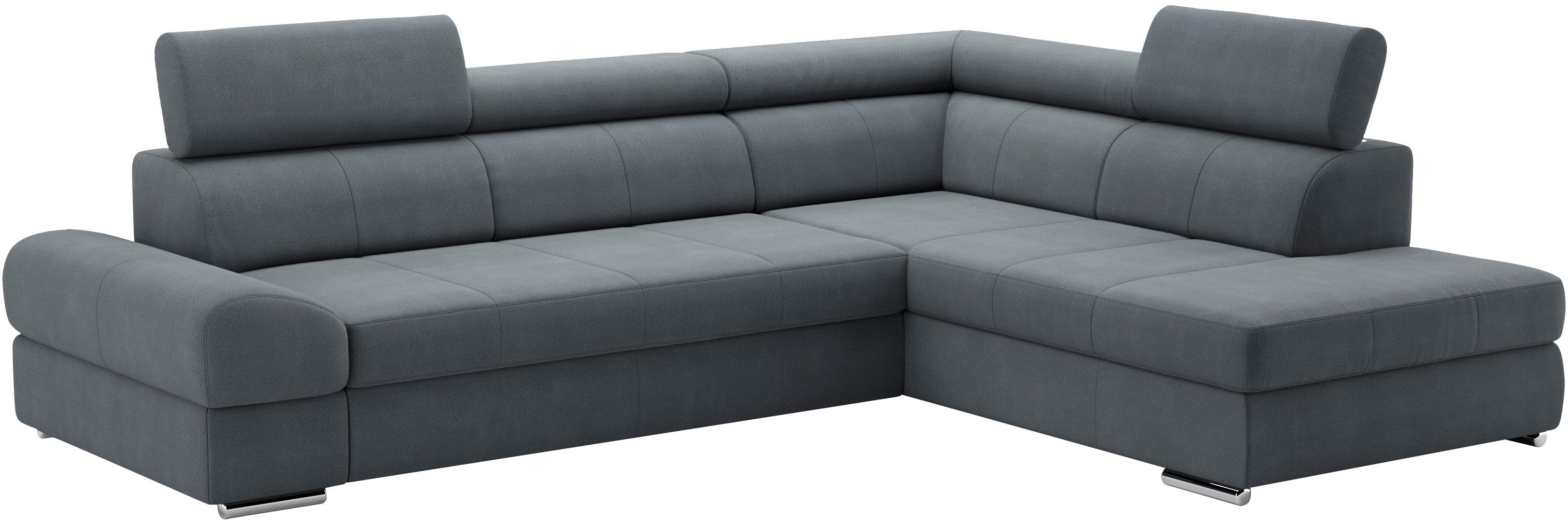 sit&more Hoekbank Broadway L-vorm met verstelbare hoofdsteunen, naar keuze met slaapfunctie