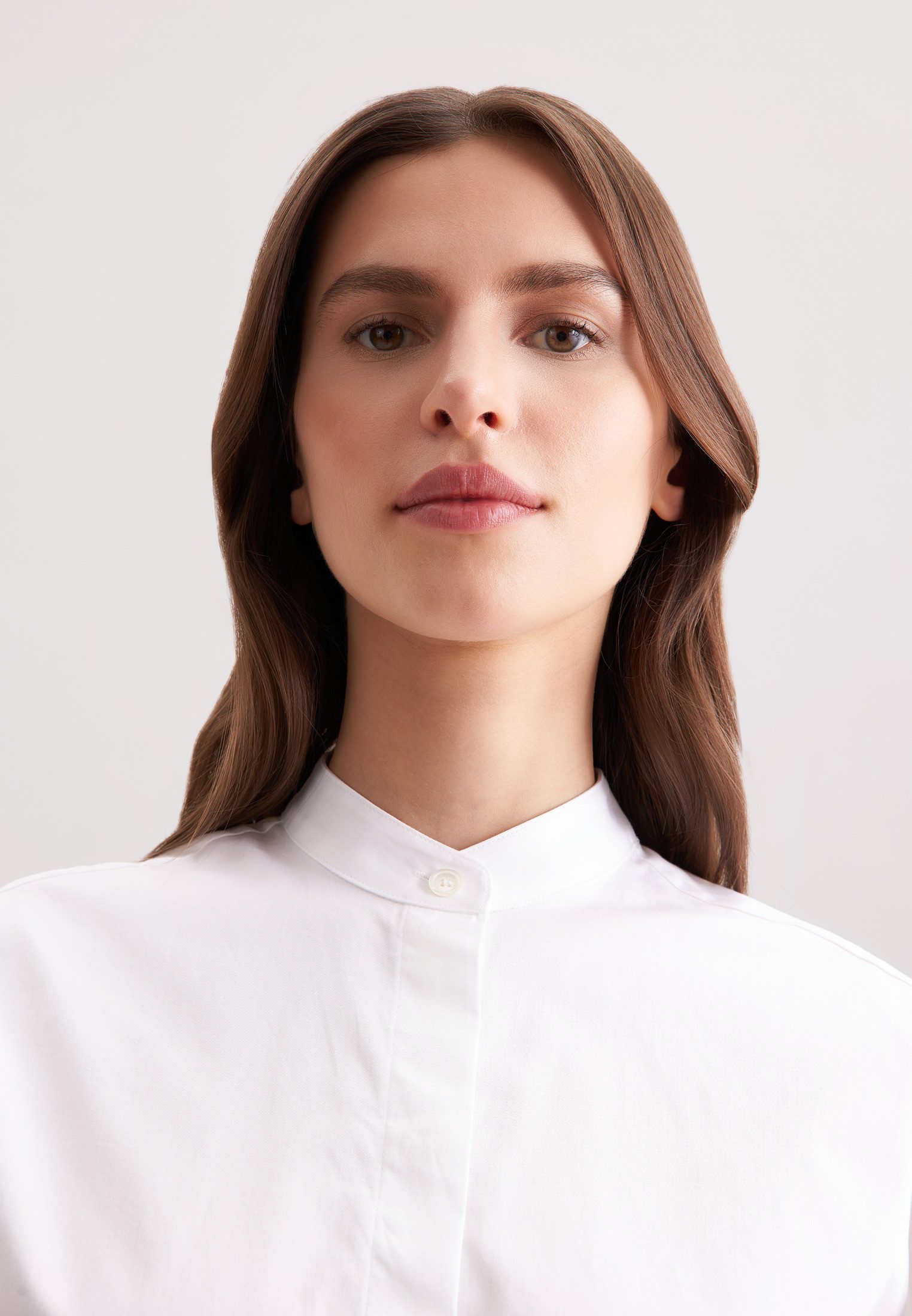 seidensticker Klassieke blouse Zwarte roos 1/1 ronde hals uni