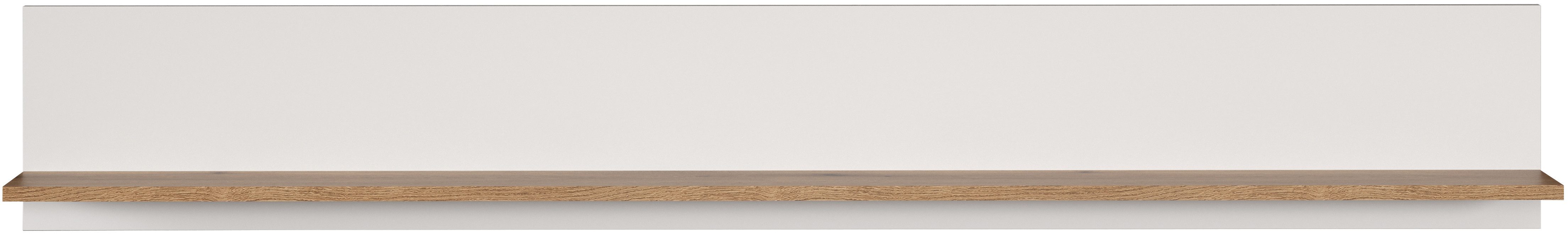 INOSIGN Wandrek Linz royale boekenplank in wit/eiken - wandplank (b/d/h) 170/18/25 cm (1 stuk)