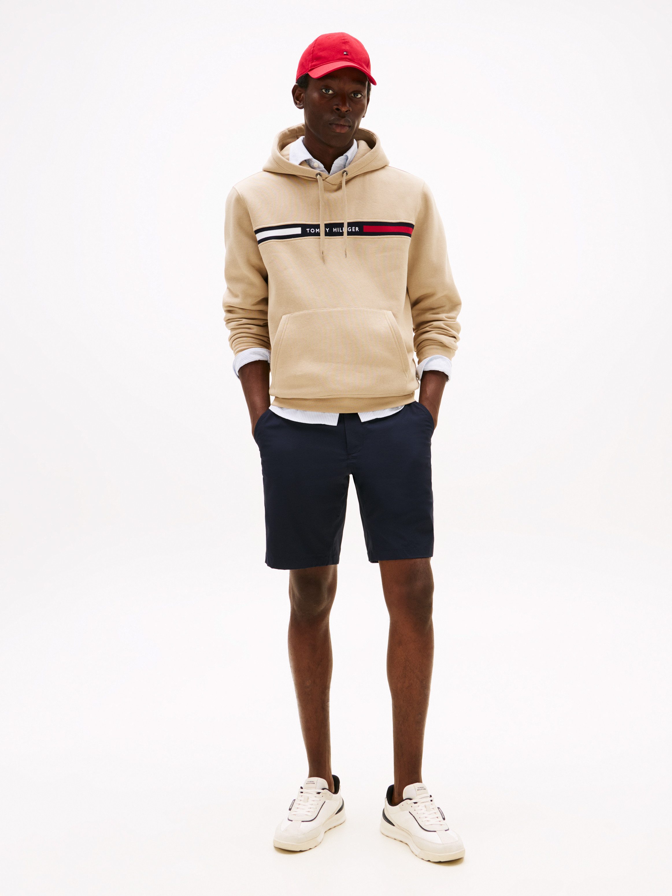 Tommy Hilfiger Hoodie HILFIGER CHEST INSERT HOODY met capuchon, kangoeroezak, logo-inscriptie