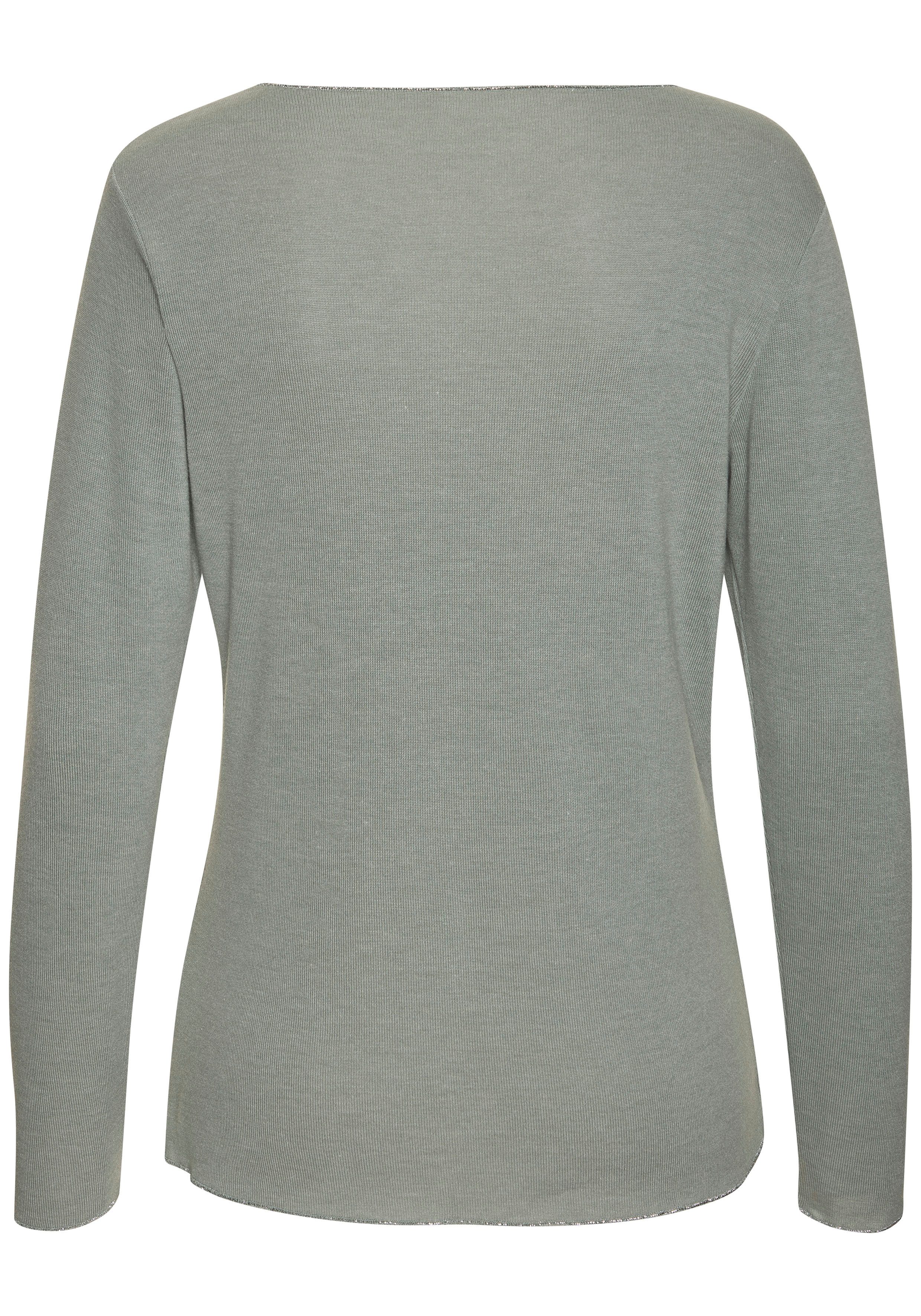 Lascana Shirt met lange mouwen Met fijne glinsterende afwerking