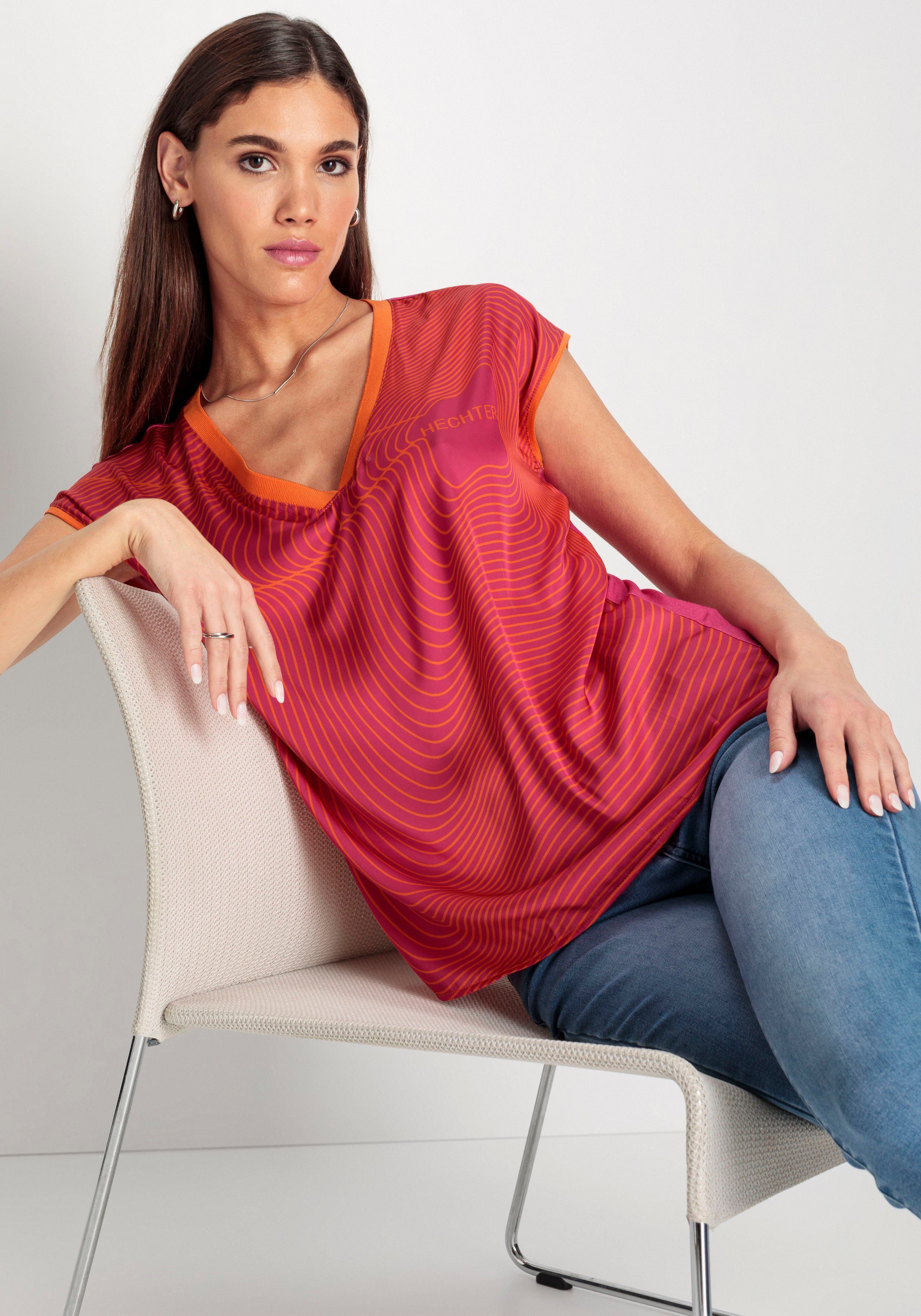 HECHTER PARIS Shirtblouse met logoprint