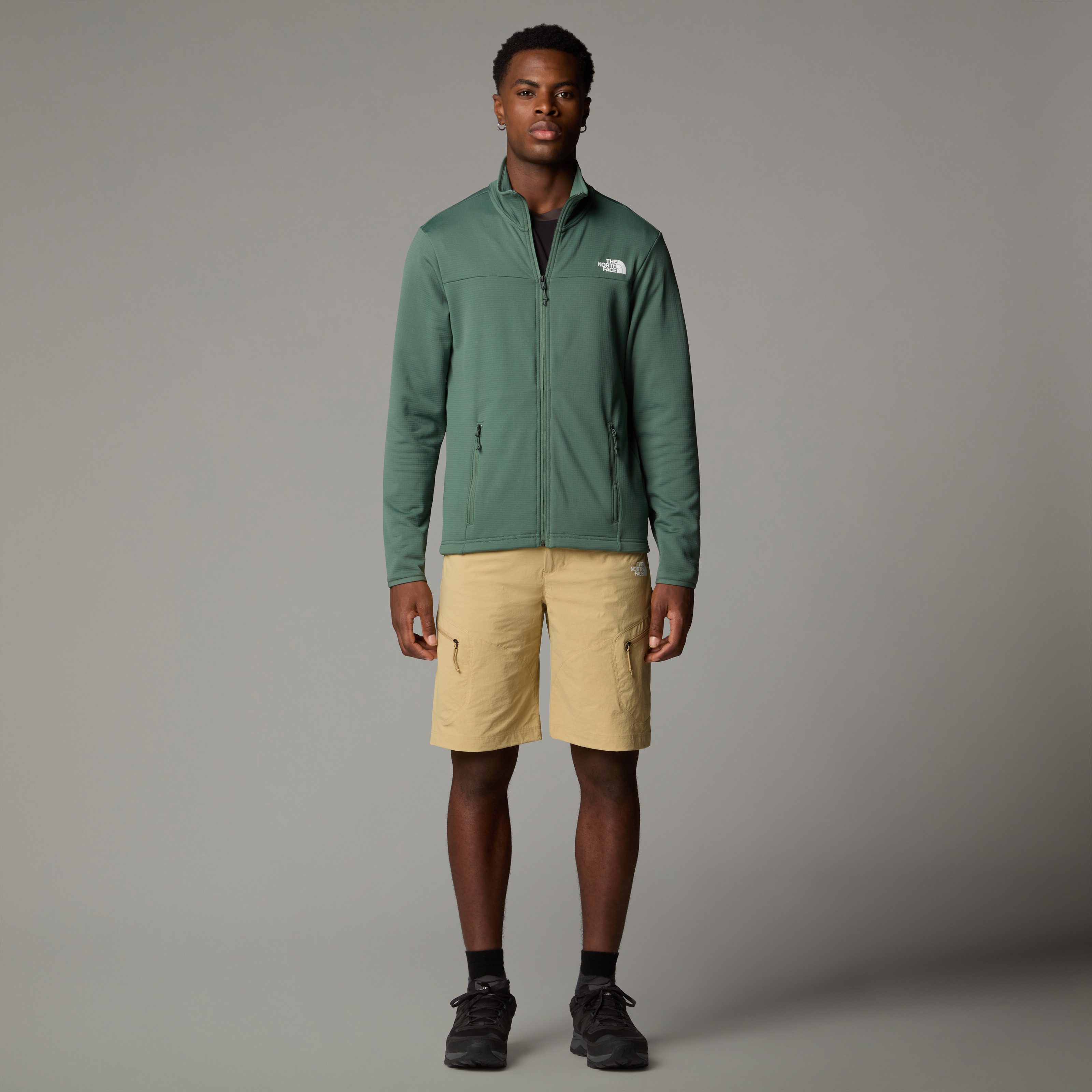 The North Face Fleecejack Cedar Trail Grid fleece jack met doorlopende rits voor heren