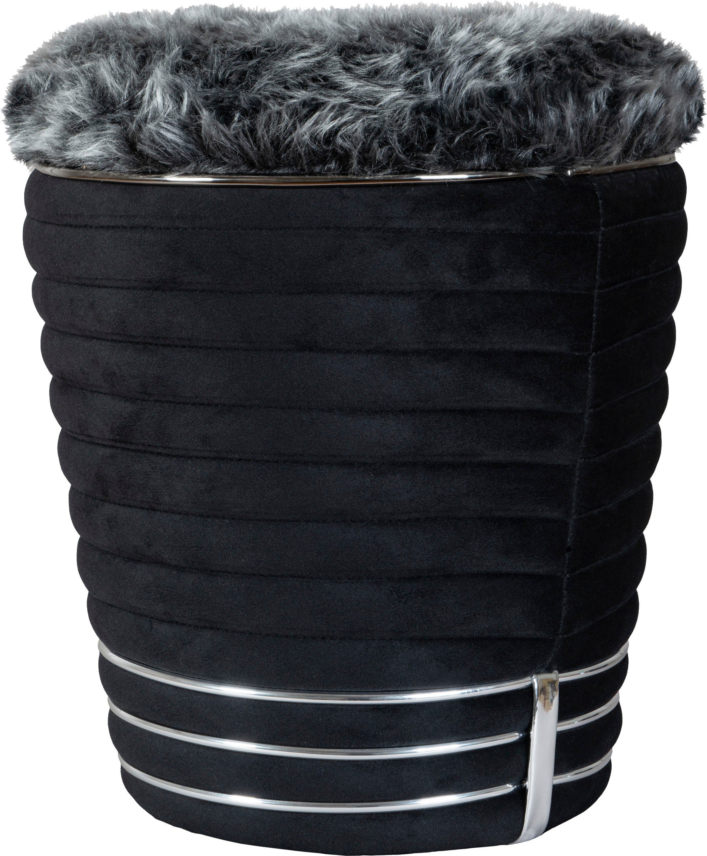 Kayoom Zithocker Kruk Doric, trendy look, esthetische kleurstelling, mooie stiksels comfortabel, hoogwaardig, onderhoudsvriendelijk, hoogwaardige materialen (1 stuk)