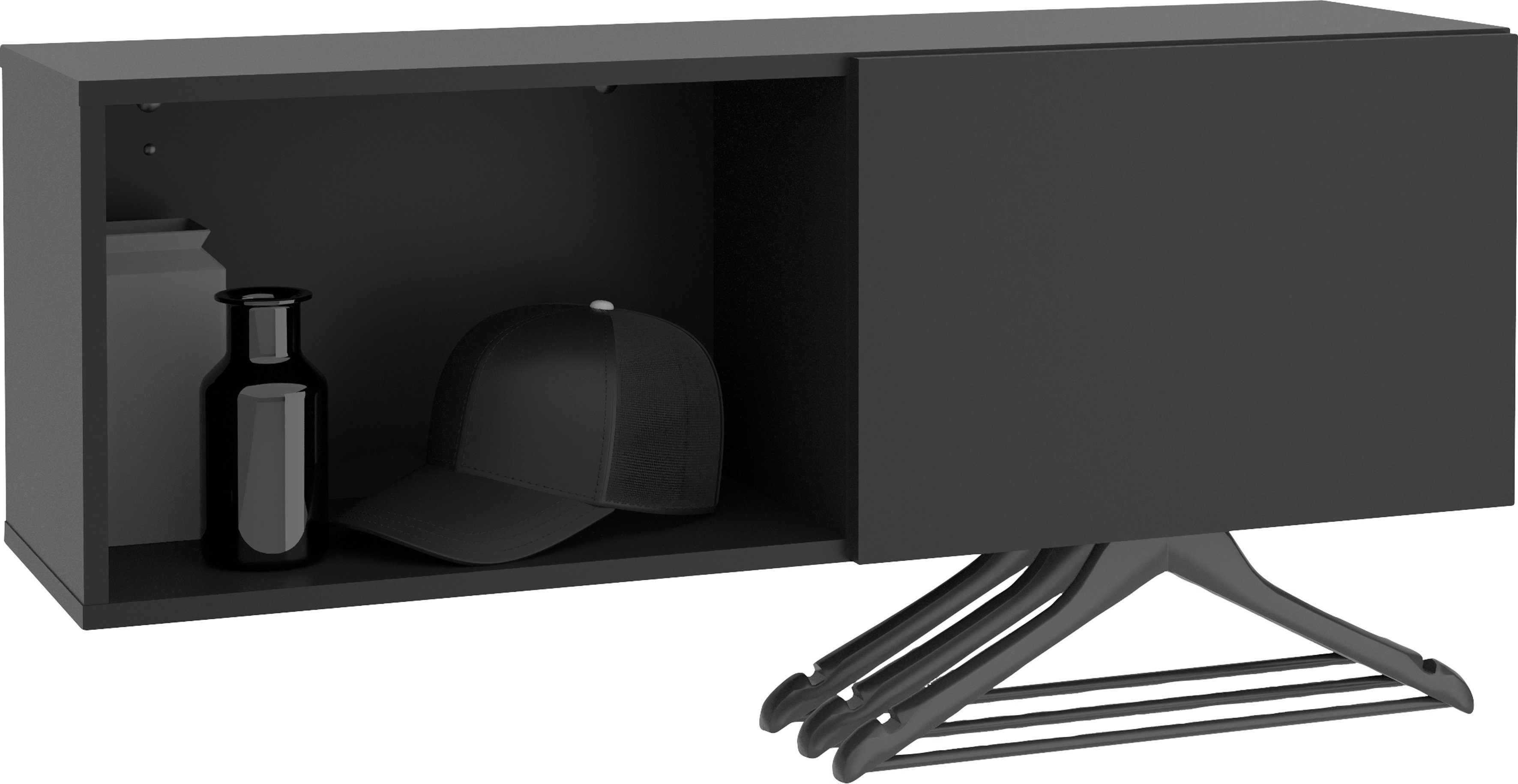 FMD Kapstok Dark met garderobestang