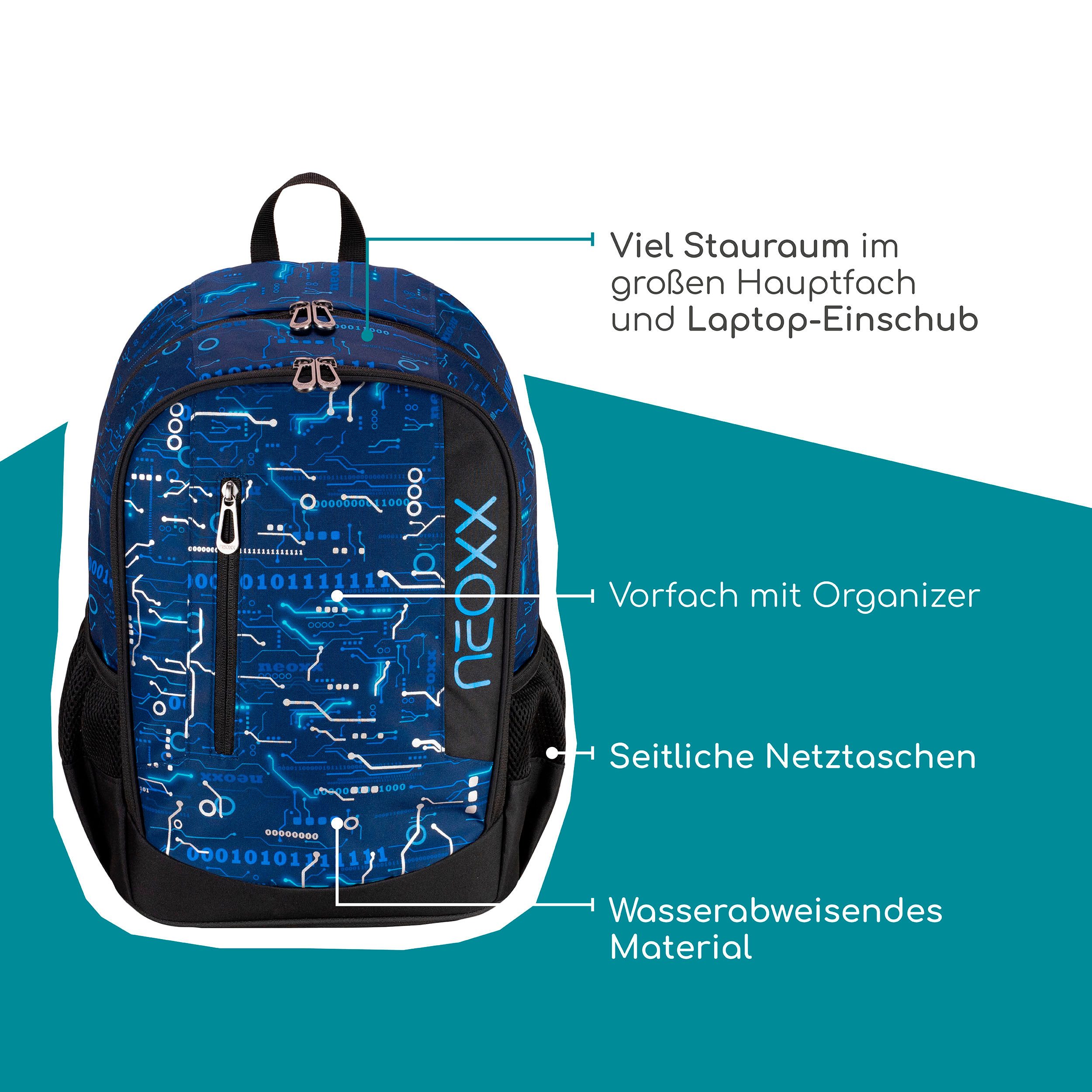 neoxx Schoolrugzak Flow, Next Level gedeeltelijk van gerecycled materiaal