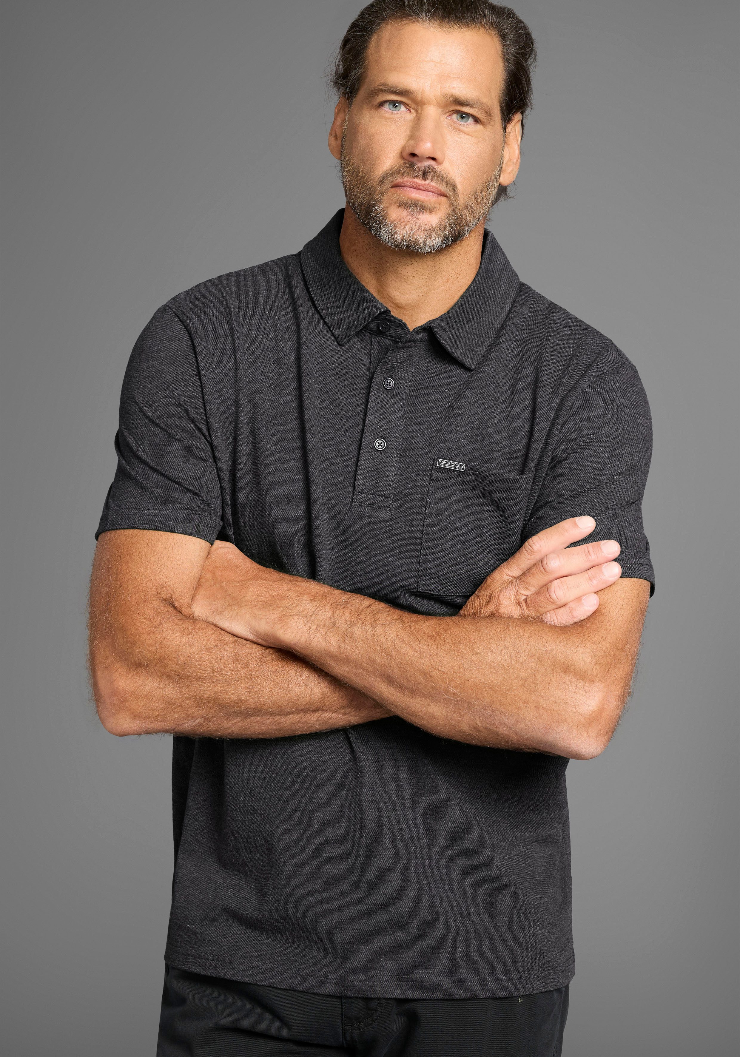 Man's World Poloshirt met borstzak