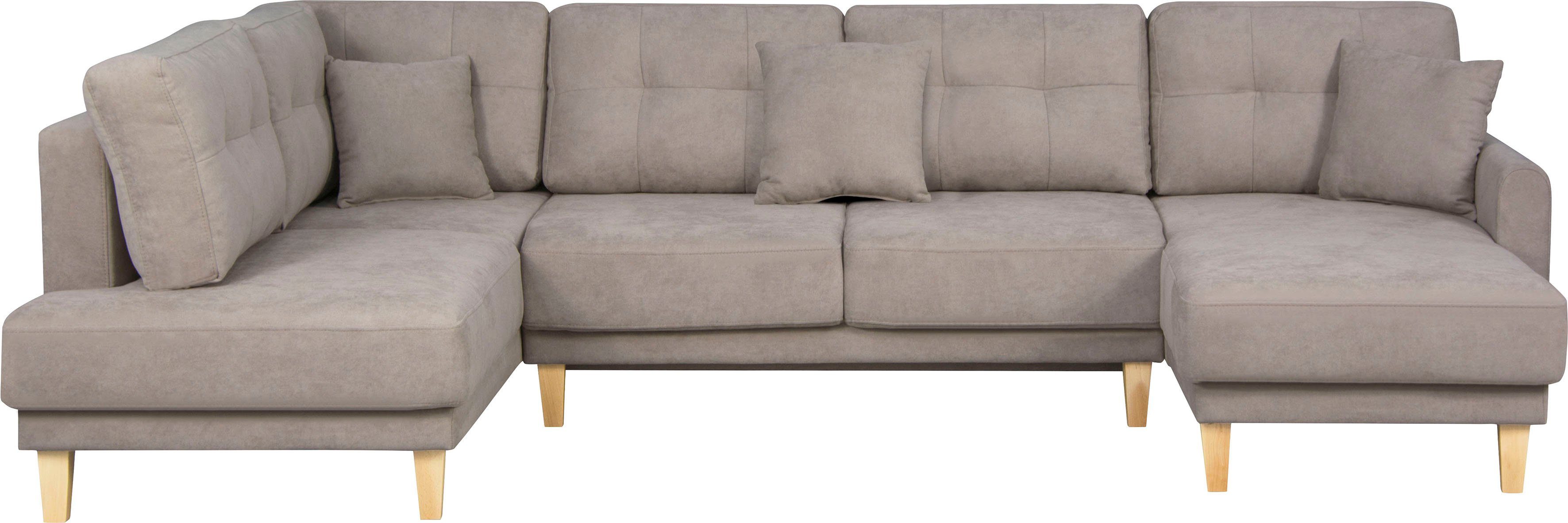 Home affaire Zithoek TRIPLO U-vorm optioneel met slaapfunctie, B/D/H: 310/192/90 cm (3-delig)
