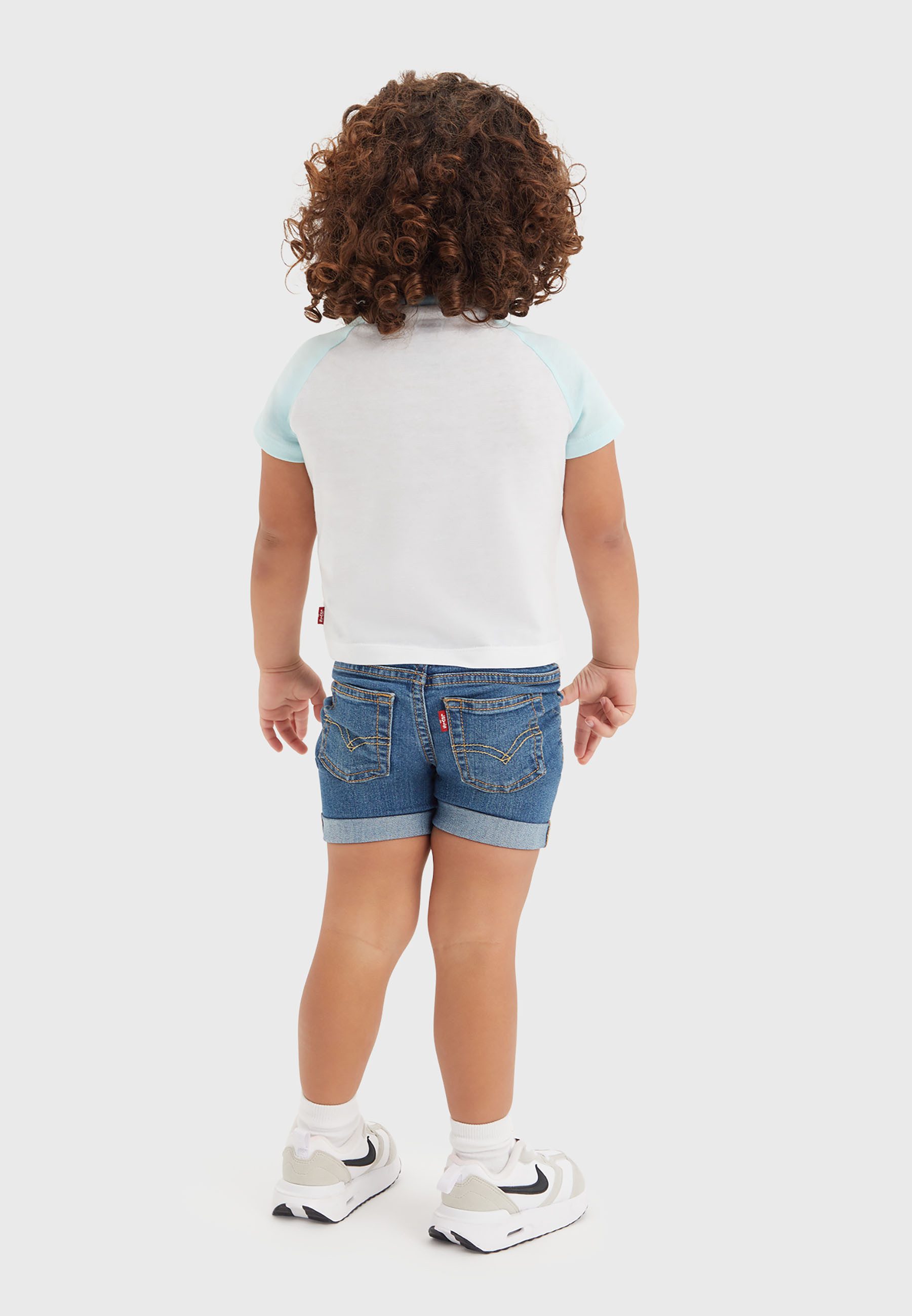 Levi's Kidswear Shirt met print en jeansshorts, voor jongens (set, 2-delig)