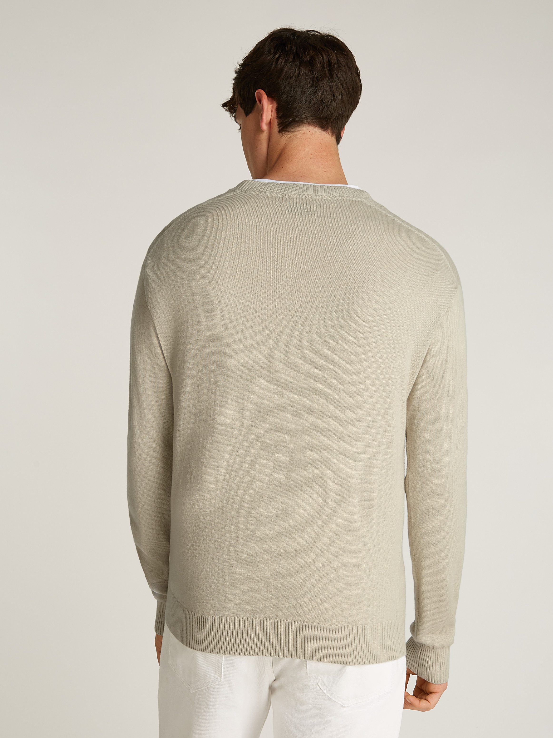 Calvin Klein Trui met ronde hals CK INTARSIA MIX STITCH SWEATER
