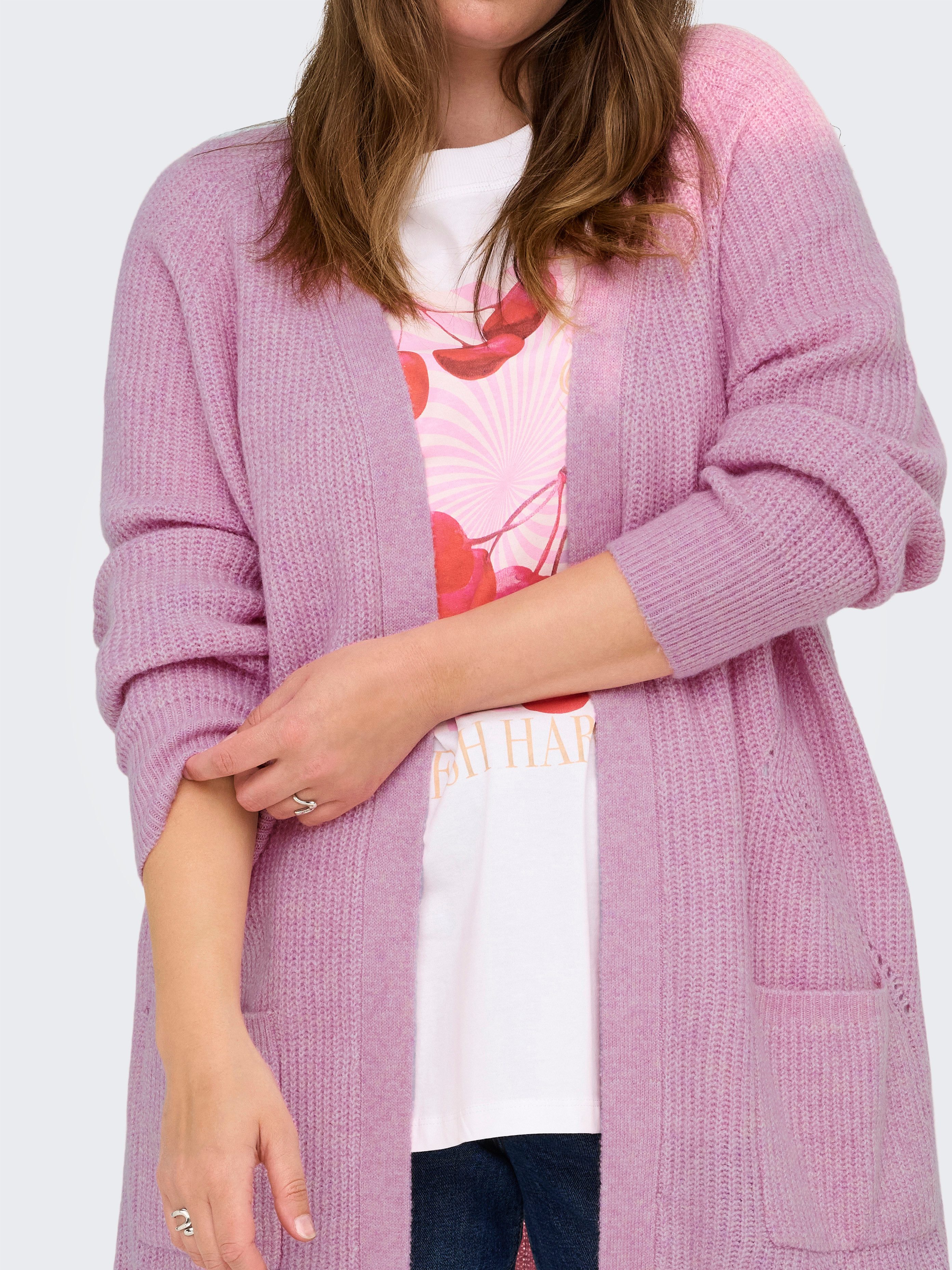 ONLY CARMAKOMA Vest CARWHITNEY LS CARDIGAN KNIT