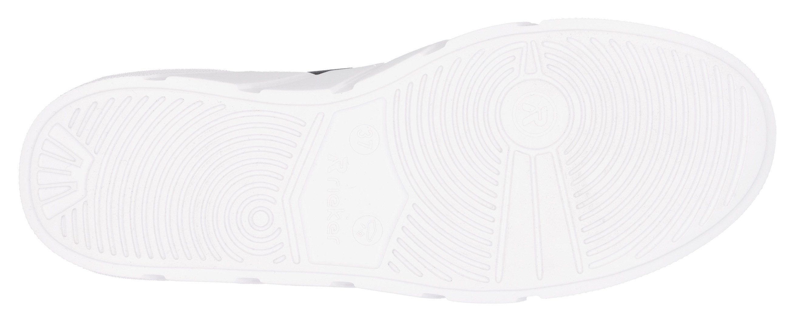 RIEKER Sport Plateausneakers , vrijetijdsschoen, lage schoen, veterschoen met zijlijke perforatie