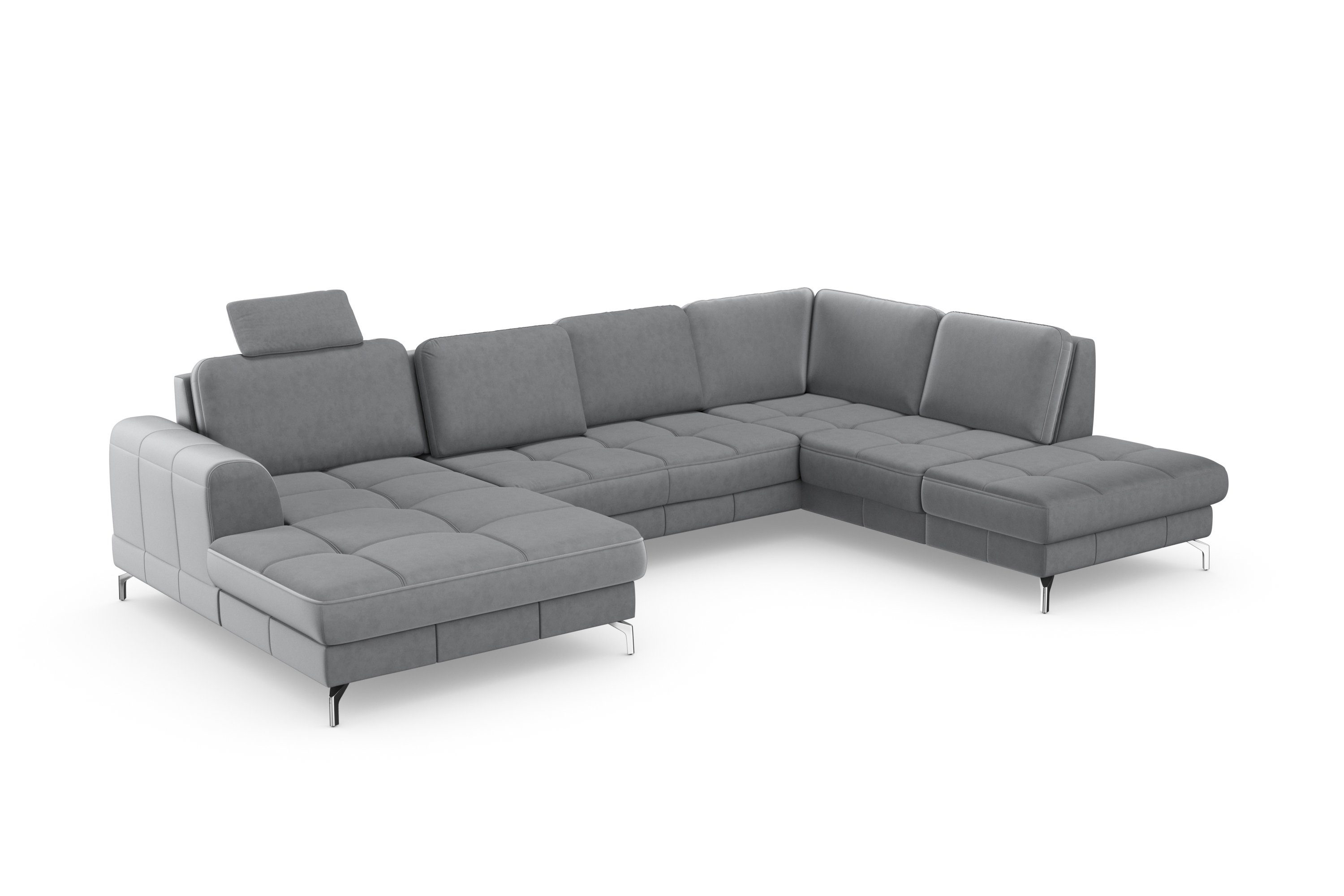 sit&more Zithoek Bendigo U-vorm inclusief zitdiepteverstelling, bodemvrijheid 12 cm, in 2 pootkleuren