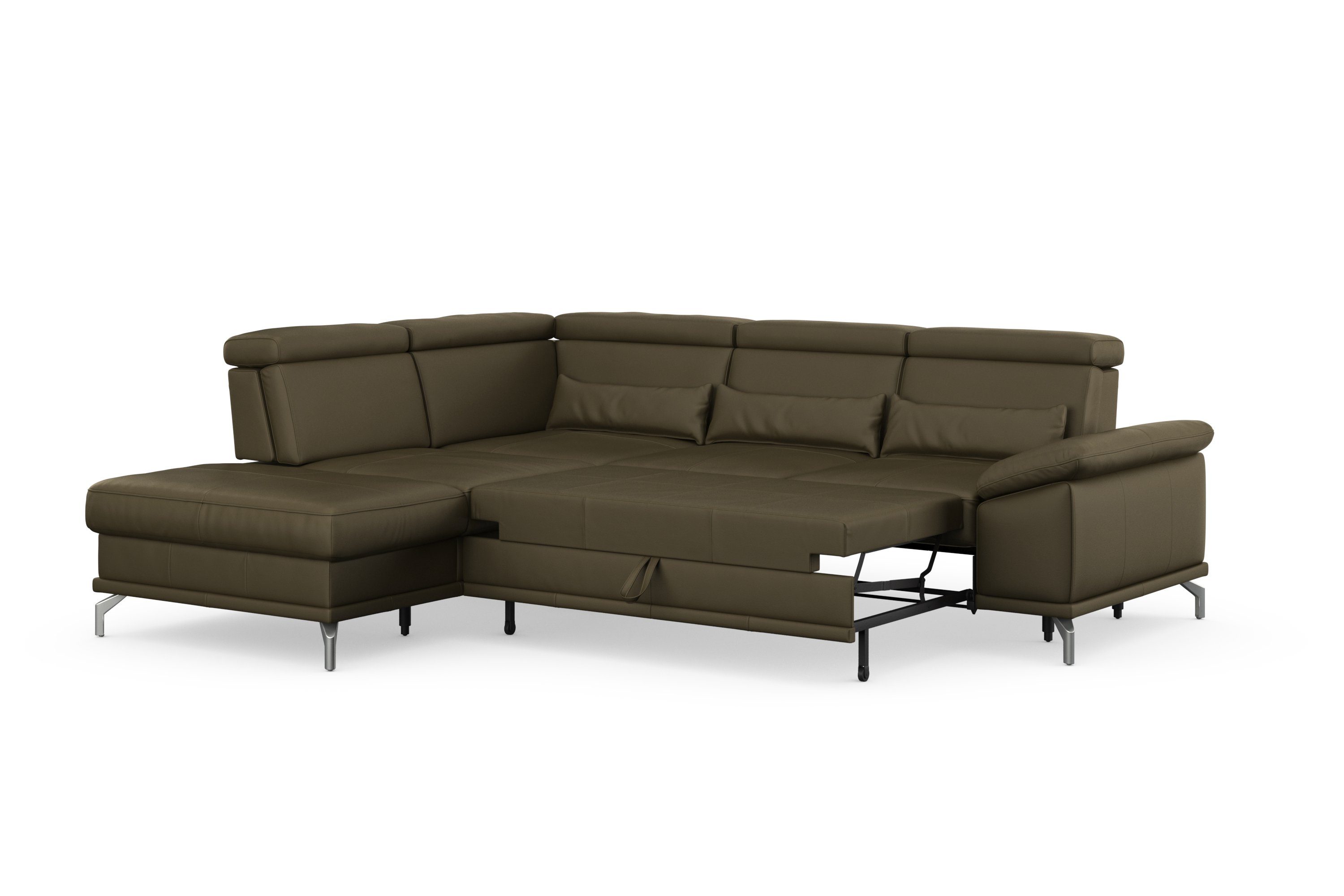 sit&more Hoekbank Cabrio L-vorm, met zitdiepteverstelling, arm- en hoofdsteunverstelling