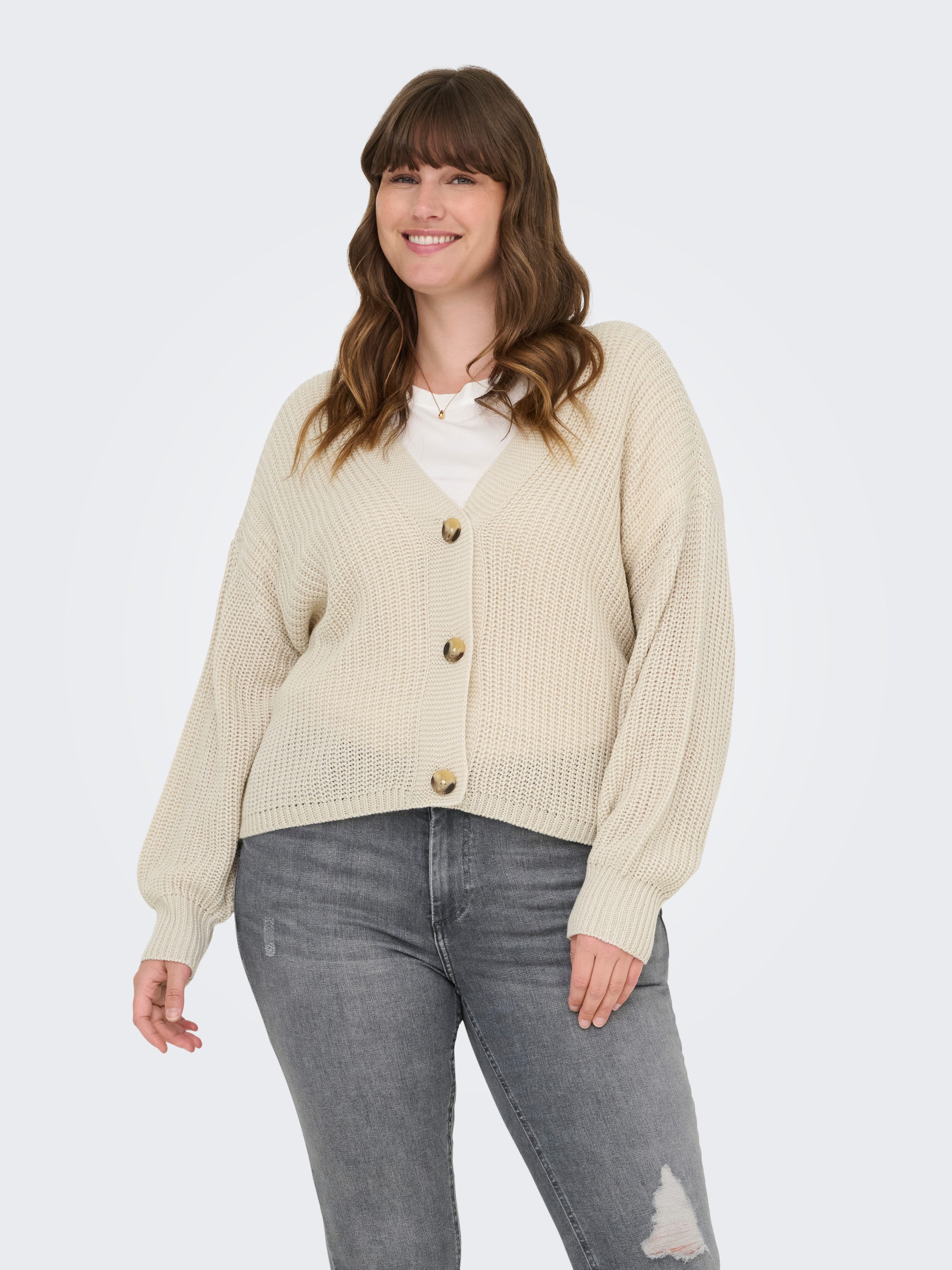 ONLY CARMAKOMA Vest CARCAROL NICE L/S CARDIGAN KNT NOOS