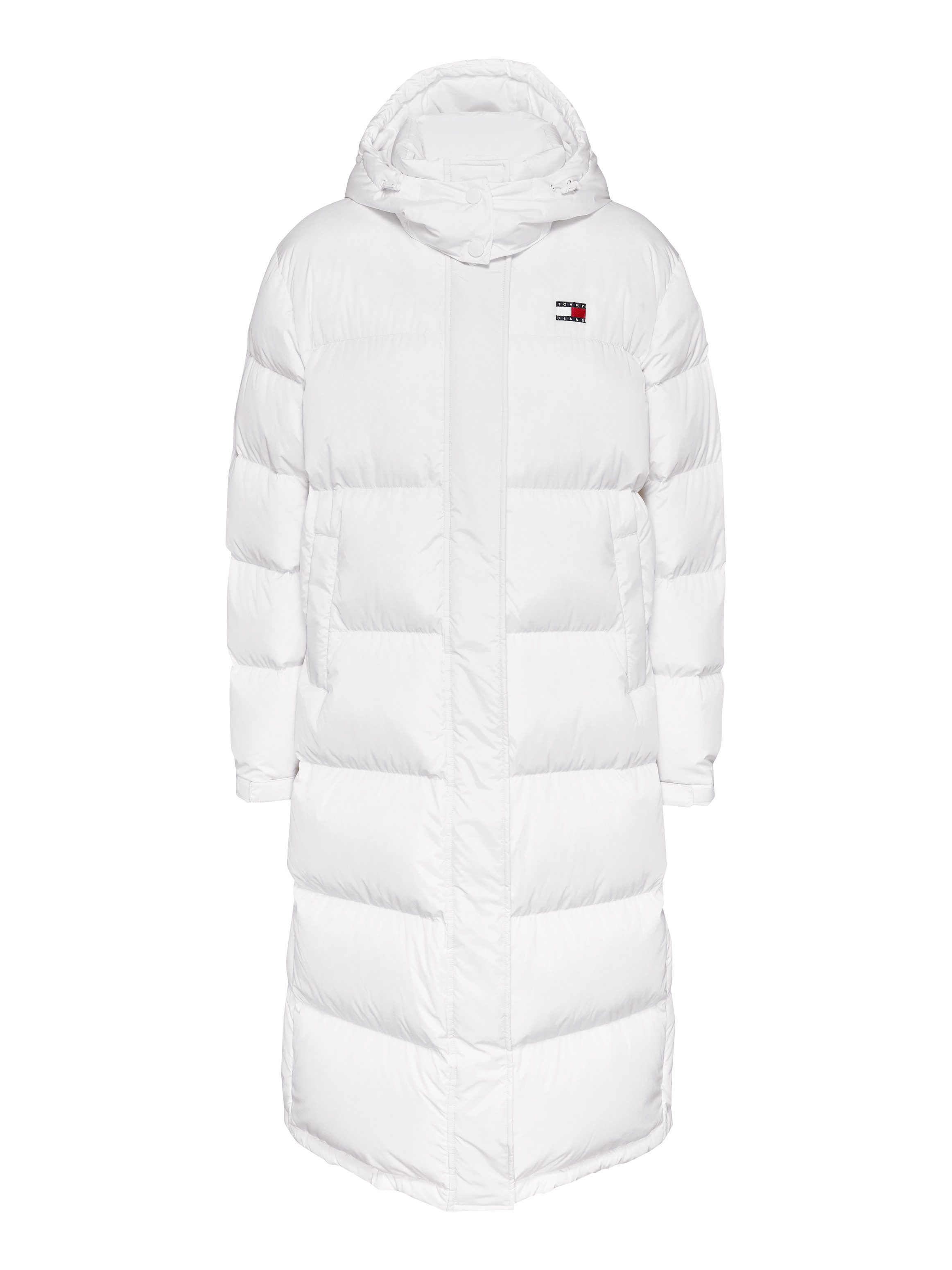 TOMMY JEANS Gewatteerde jas TJW ALASKA LONG PUFFER EXT dames donsjassen maat L (40) wit