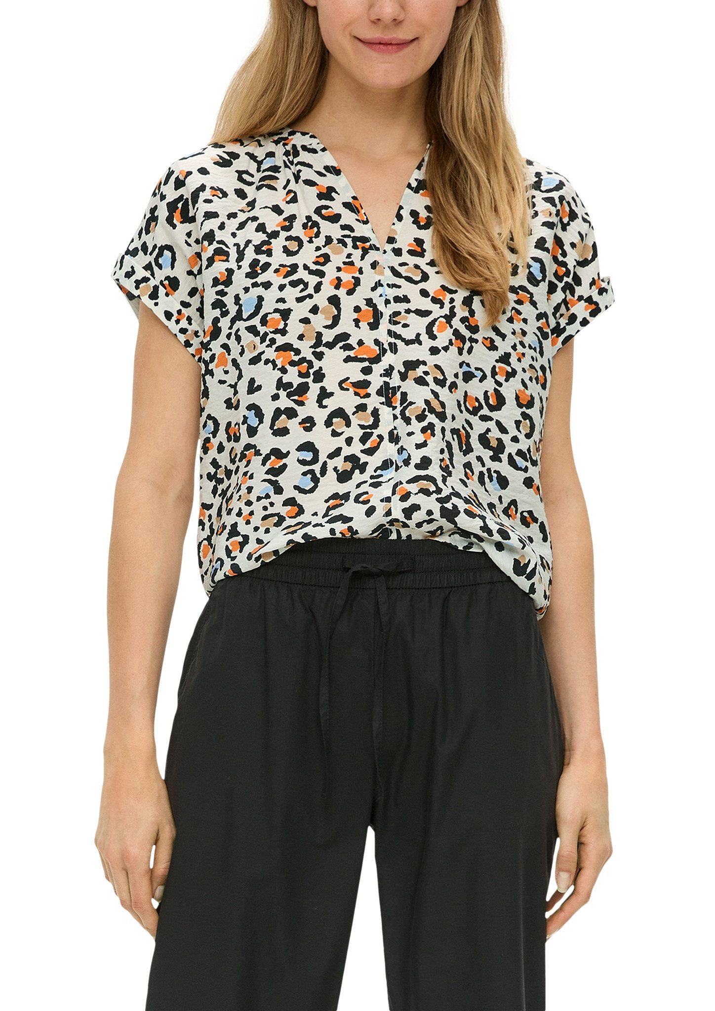 s.Oliver Gedessineerde blouse gemaakt van viscose