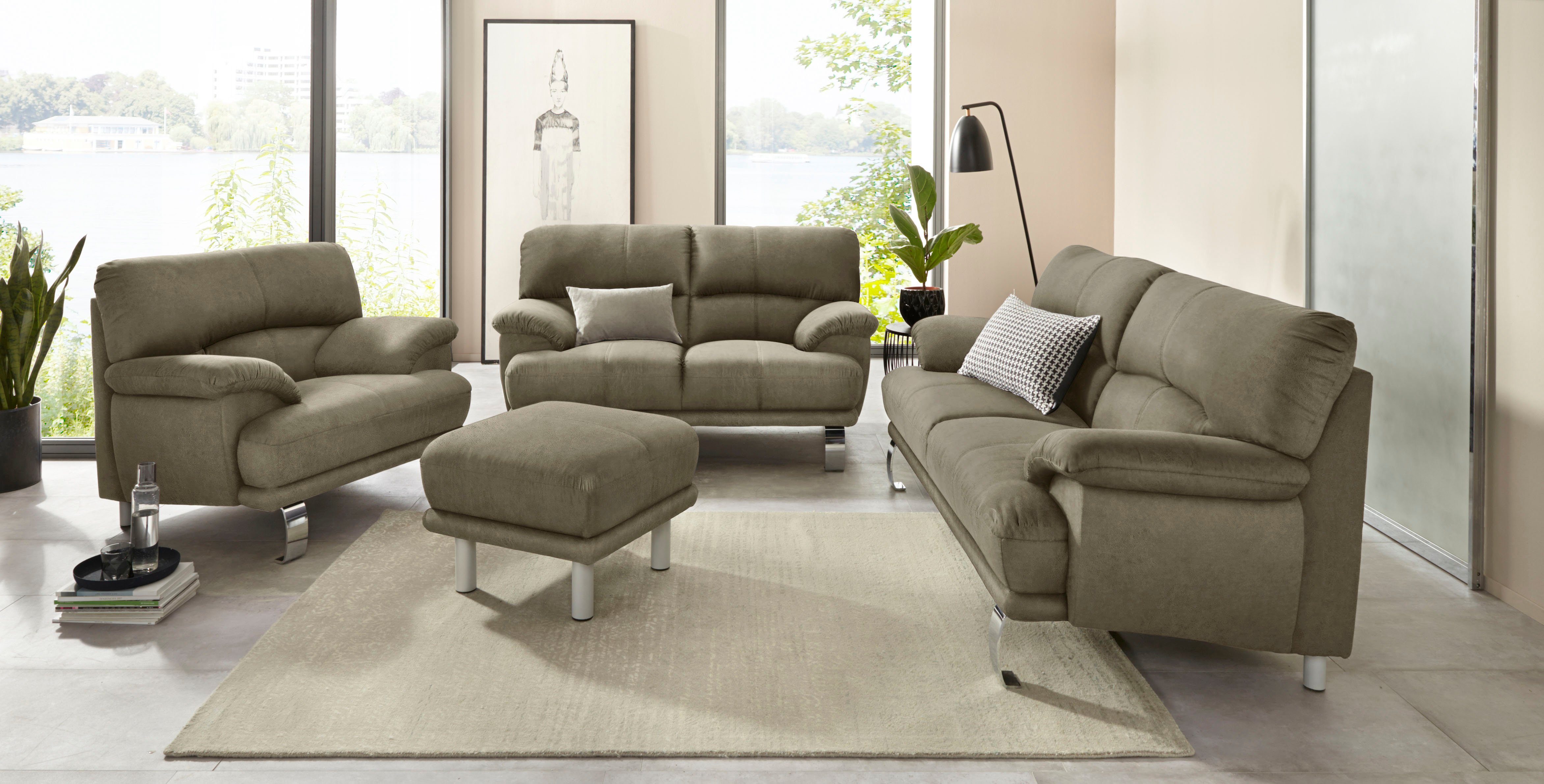 TRENDMANUFAKTUR 3-zitsbank Cecilia II, met Italiaans design, geweldige details