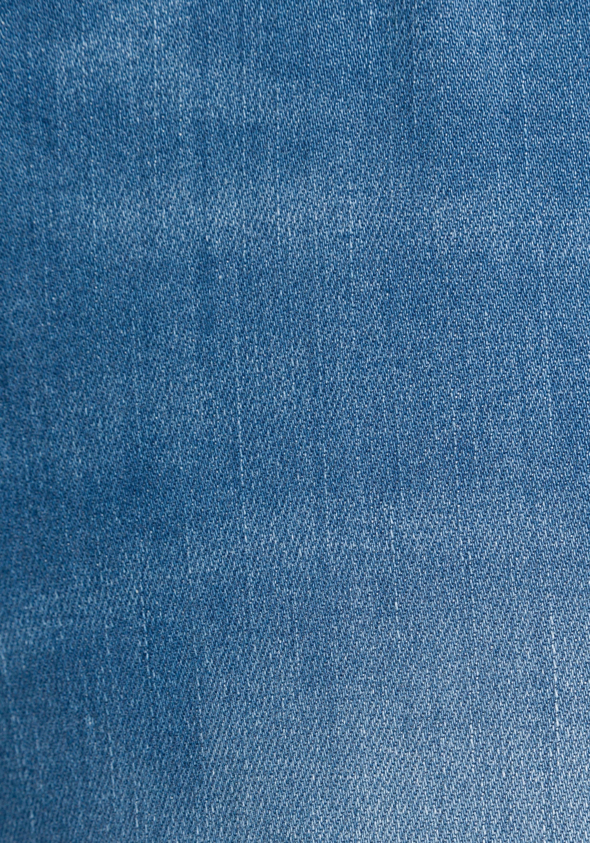 H.I.S Bootcut jeans High waist hoge taille, bootcut, met used-effecten, ook in lange maten