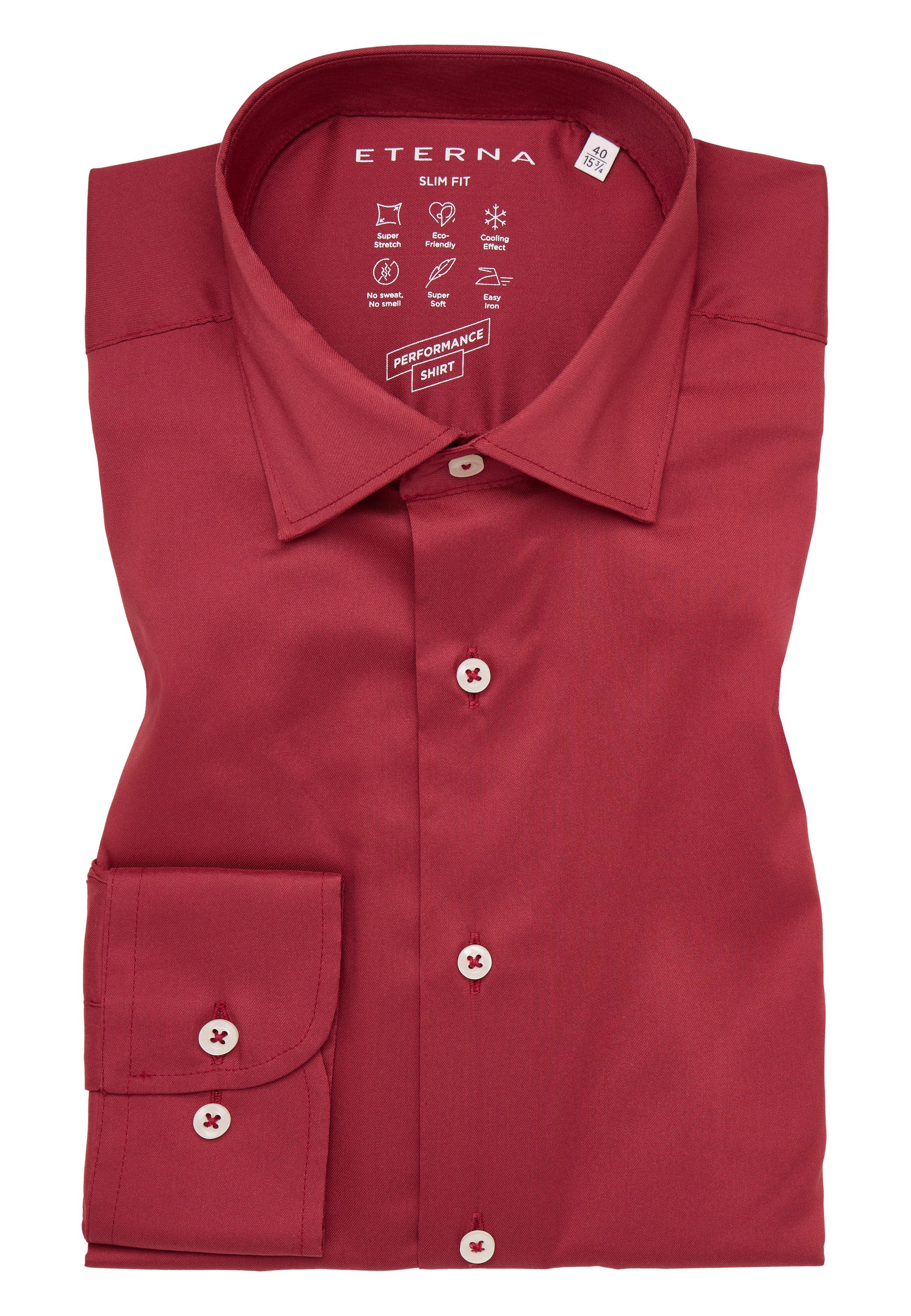 Eterna Overhemd met lange mouwen Slim fit EASY IRON (gemakkelijk te strijken)