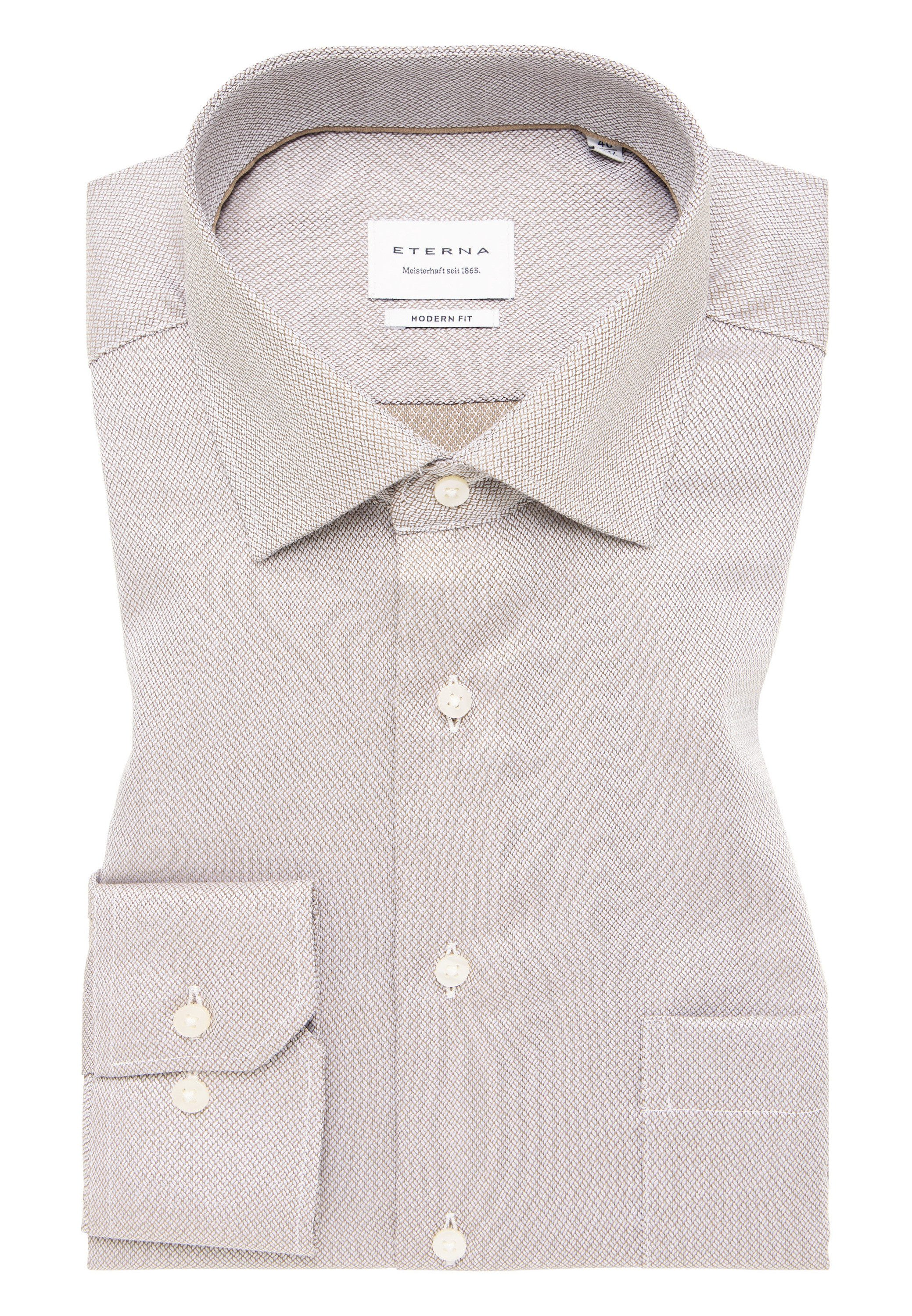 Eterna Overhemd met lange mouwen MODERN FIT NON IRON (strijkvrij)