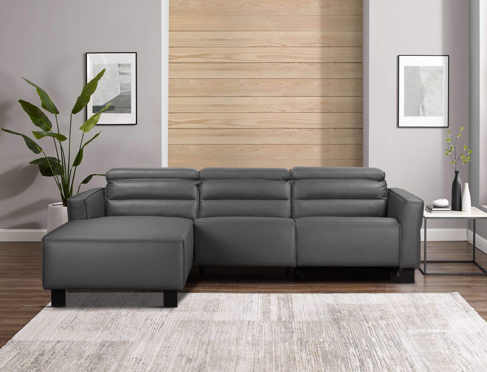 Places of Style Hoekbank Carpari, L-vorm, 263 cm, handmatige of elektrische relaxfunctie
