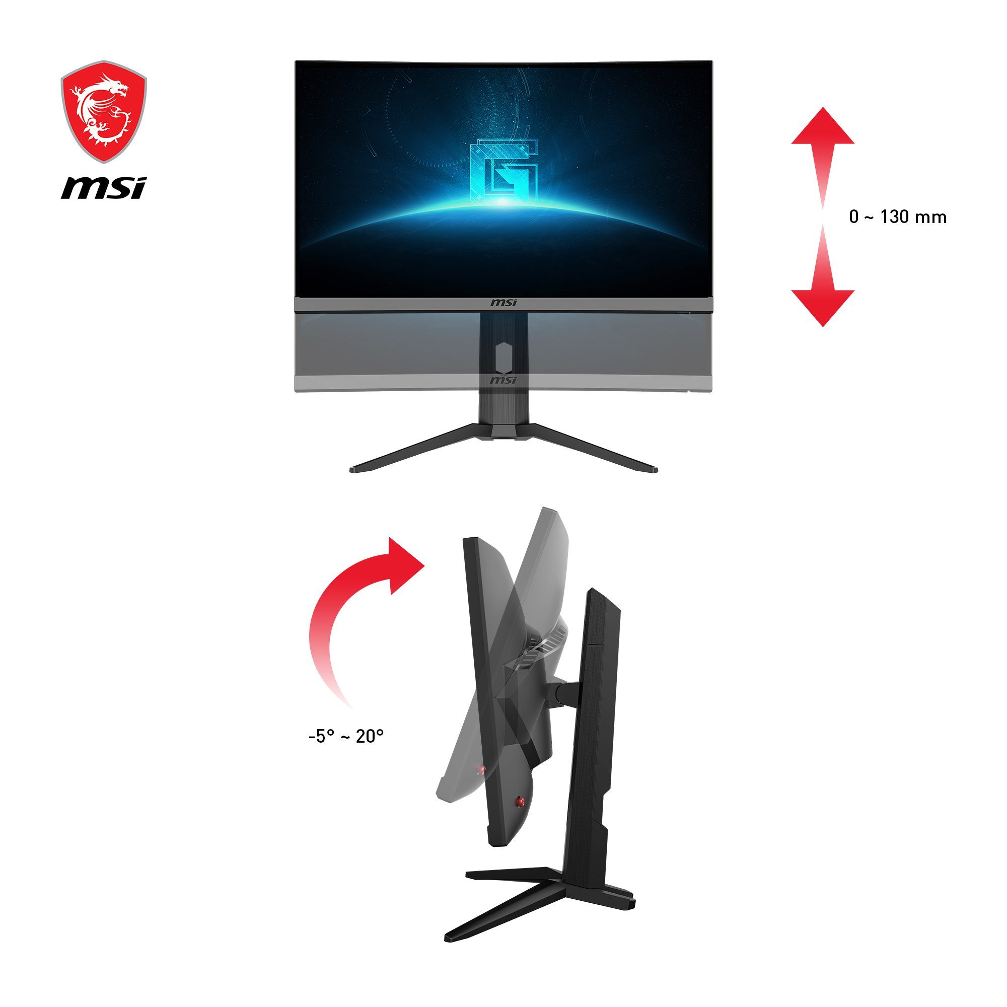 MSI Curved-gaming-ledscherm G24C6P E2, 59,9 cm / 24", Full HD