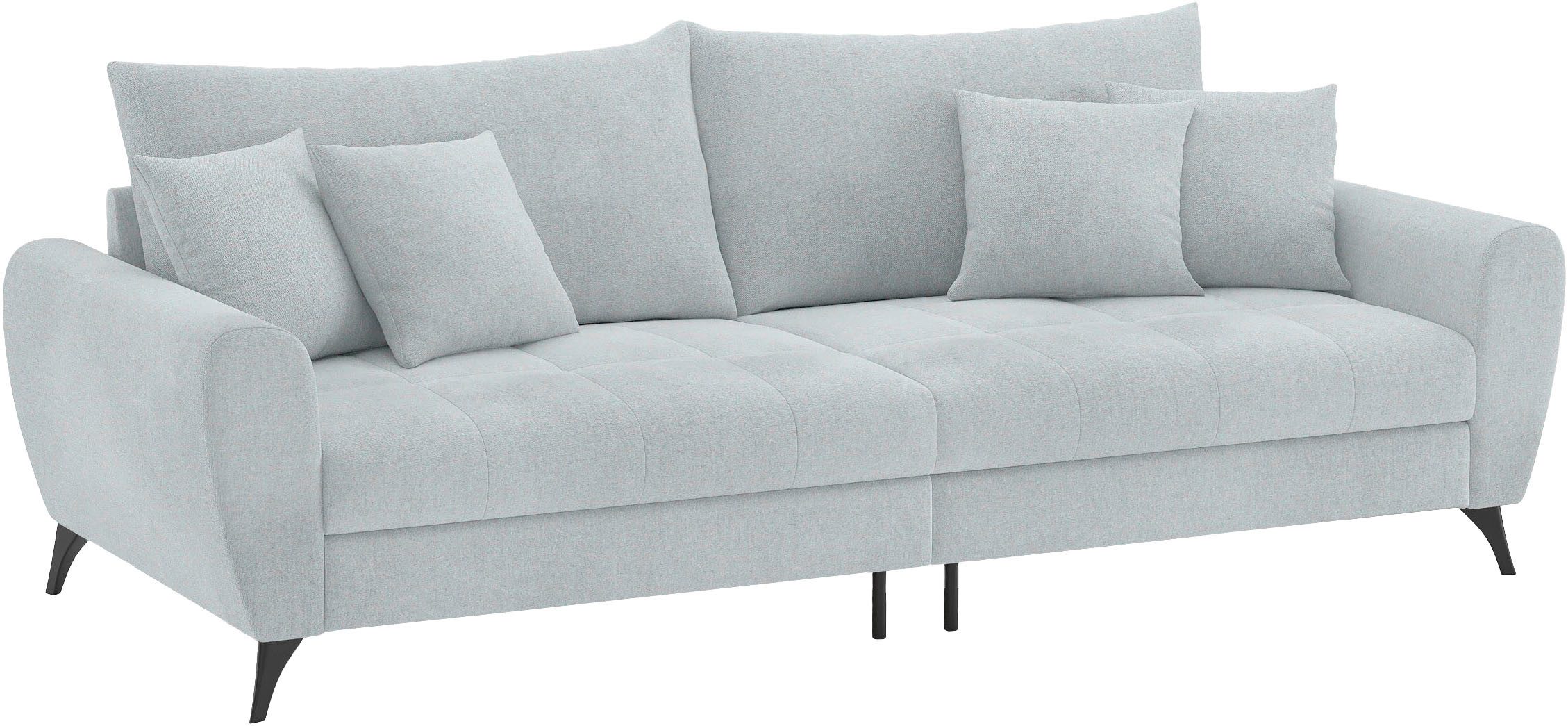Mr. Couch Megabank Blackburn II Optioneel met koudschuimvering tot 140 kg belastbaar grijs, xxl banken
