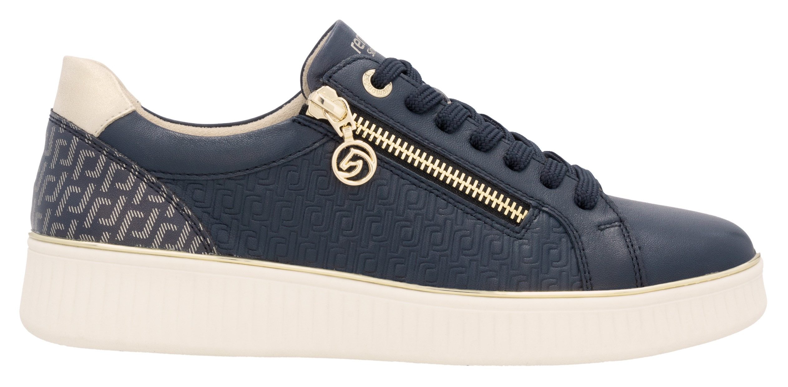 Remonte Plateausneakers , vrijetijdsschoen, lage schoen, veterschoen met zijrits