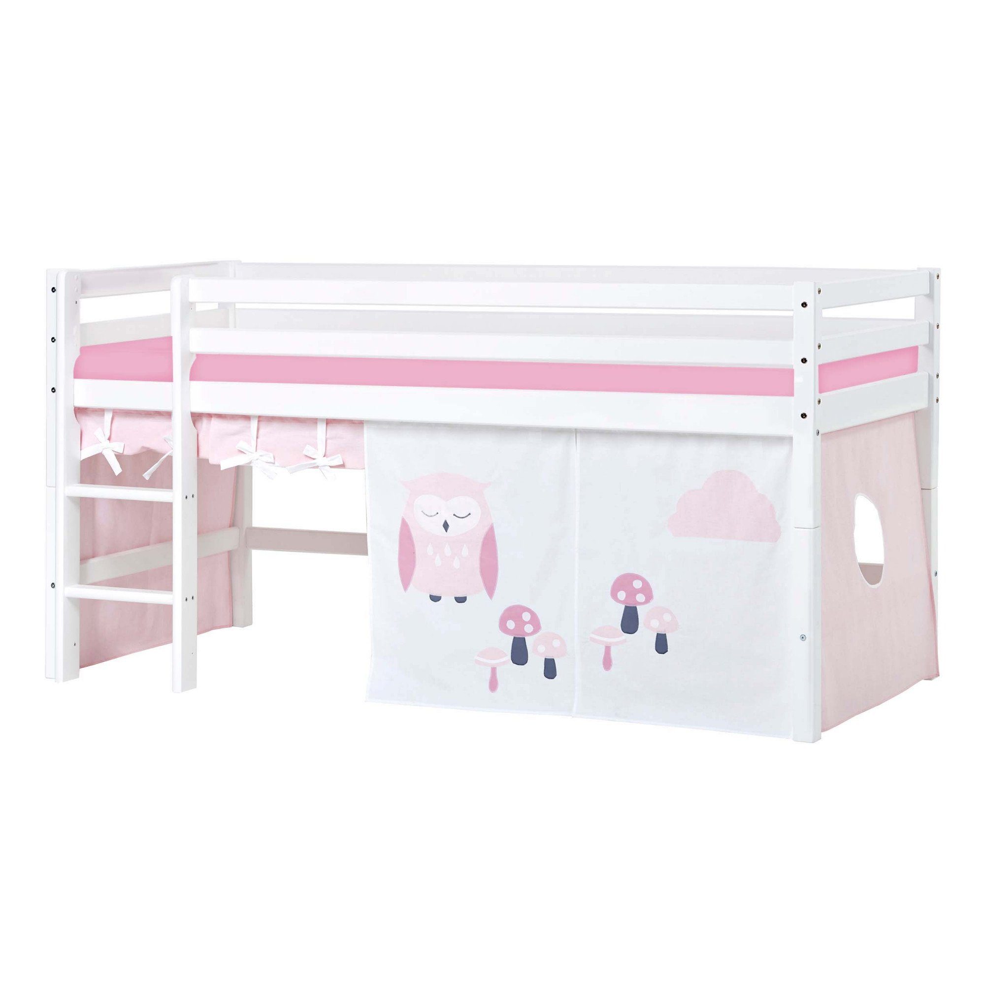 Hoppekids Hoogslaper ECO Dream, kinderbed, speelbed, halfhoog bed van massief hout