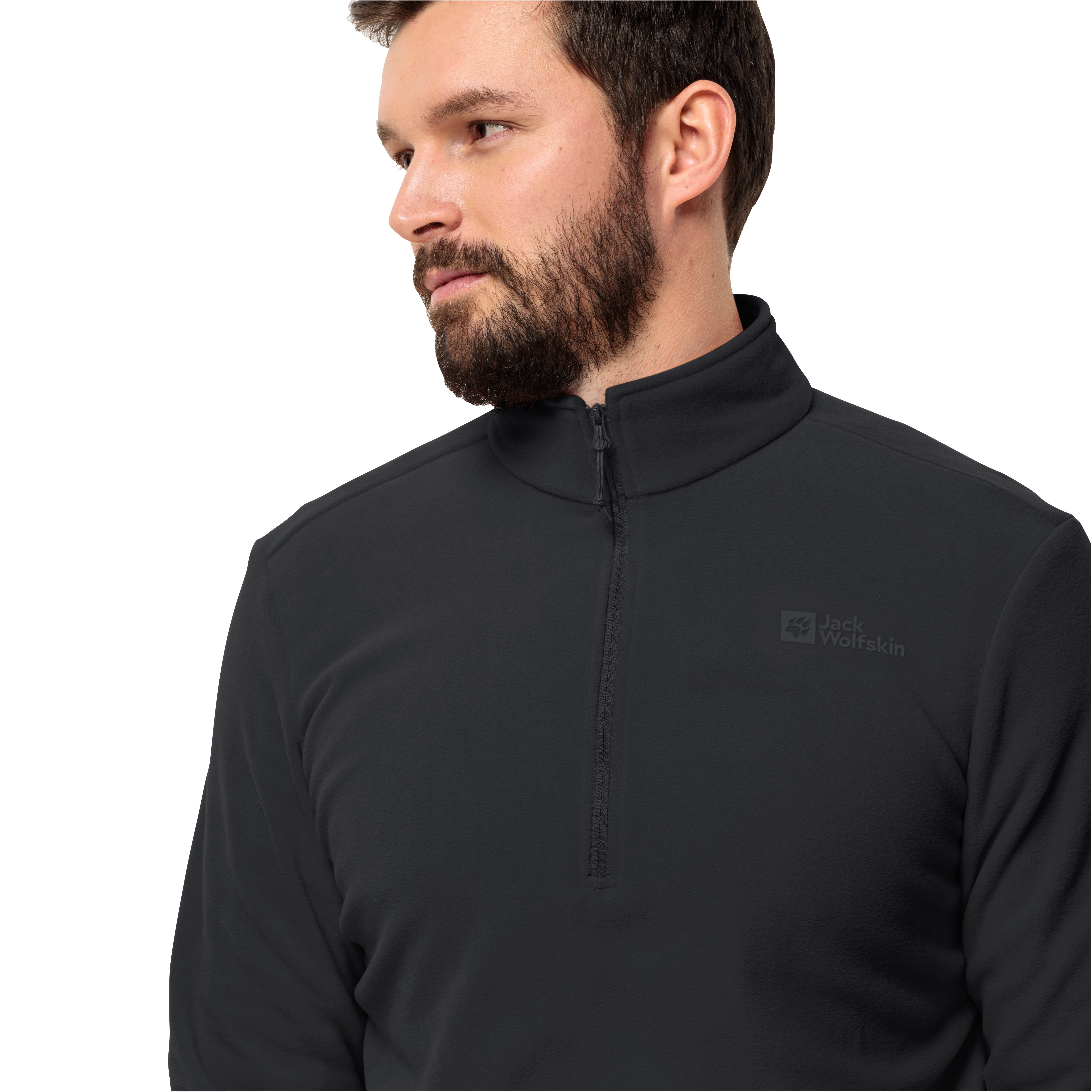 Jack Wolfskin Fleecetrui TAUNUS HZ M van gerecycled polyester, ademend