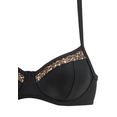 lascana bikinitop met beugels adele met trendy details zwart