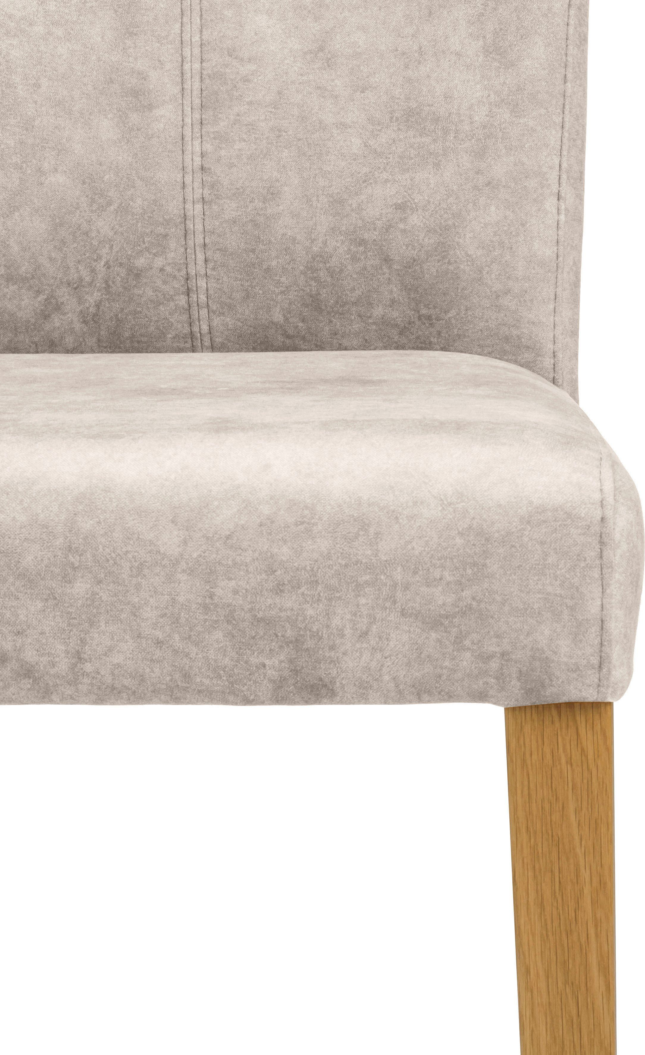 Home affaire Eetkamerstoel Aspen gestoffeerde stoel Massief houten frame, in veel bekledingskwaliteiten landhuis (set, 2 stuks)
