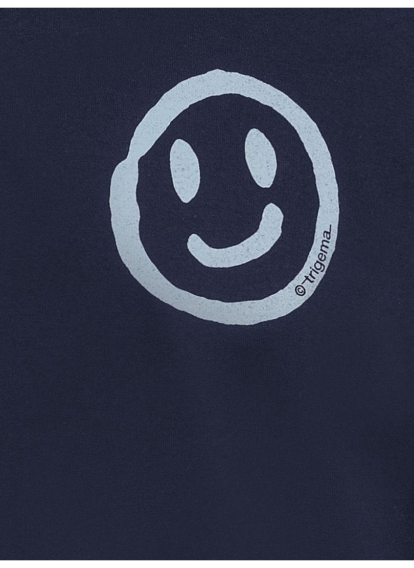 Trigema Pyjama TRIGEMA pyjama top langarm met smiley print (1-delig)
