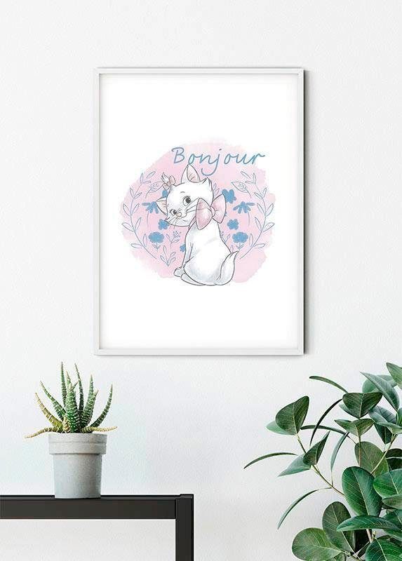 Komar Wanddecoratie Aristocats Marie Wanddecoratie voor de kinderkamer - zonder lijst (1 stuk)
