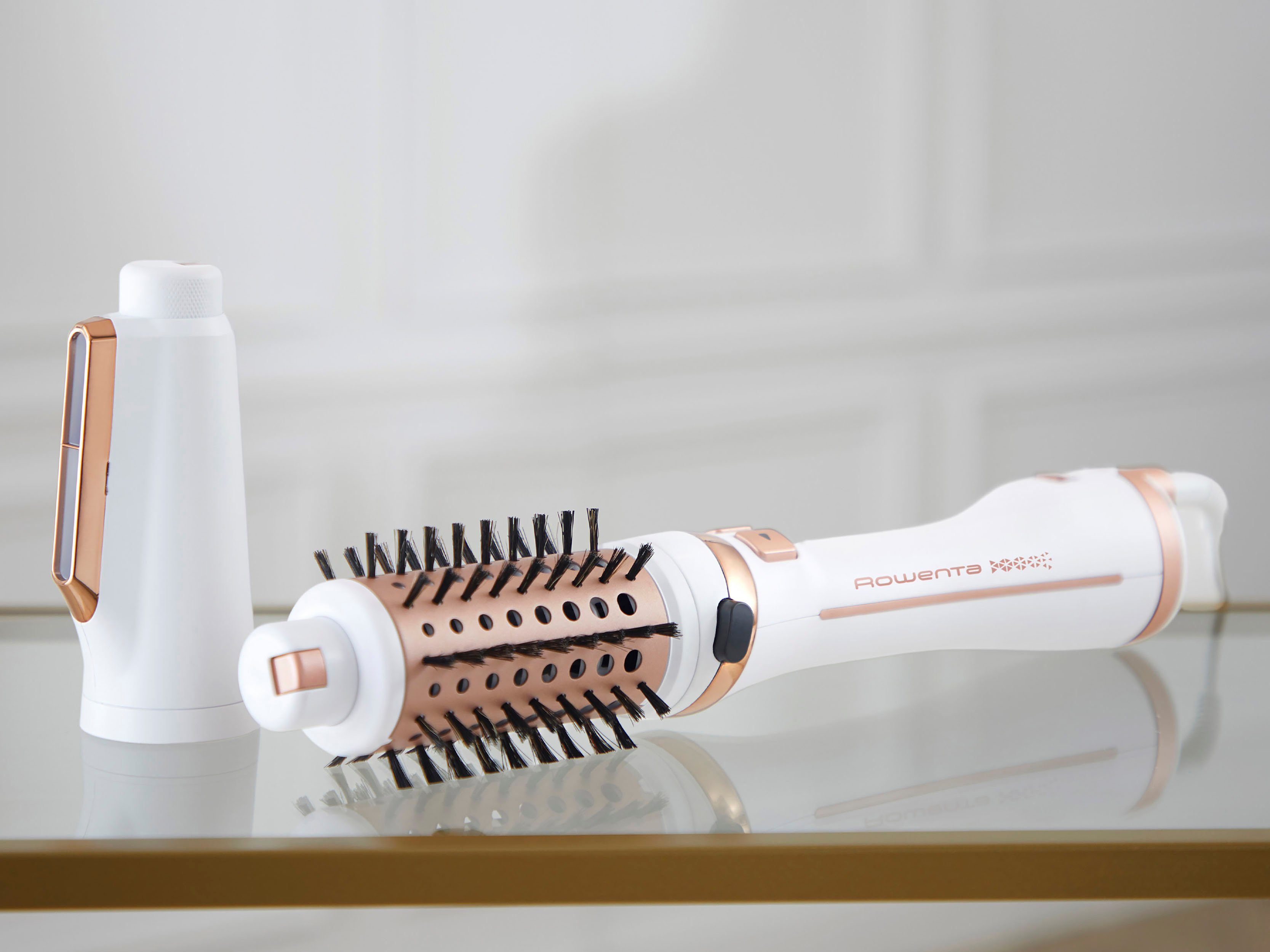 Rowenta Stylingborstel met warme lucht Brush Activ Ultimate Care, roterende warmeluchtborstel 2 in 1 styling,