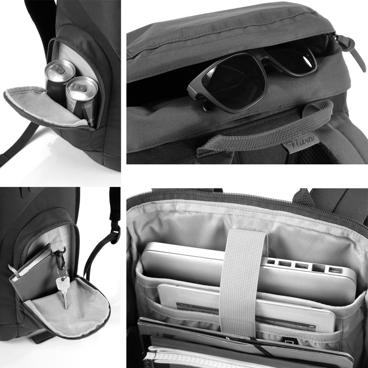 NITRO Vrijetijdsrugzak Daypacker met laptopvak, schoolrugzak, wandelaarsrugzak of streetpack