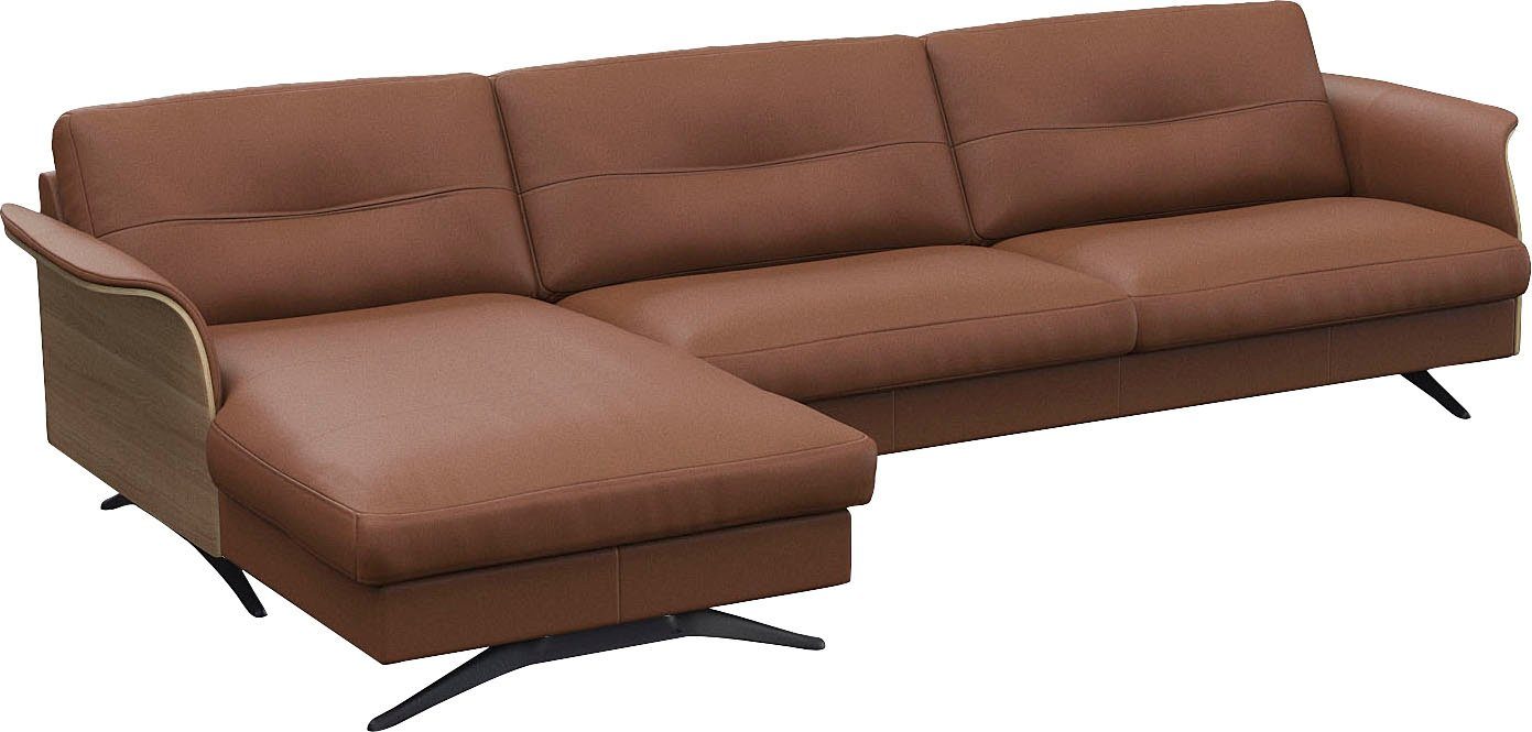 FLEXLUX Hoekbank Glow, super comfortabel door hoogwaardige zitconstructie met binnenvering, L-vorm