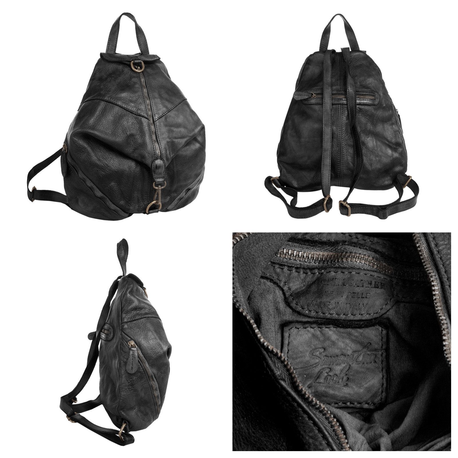Samantha Look Rugzak echt leer, made in italy