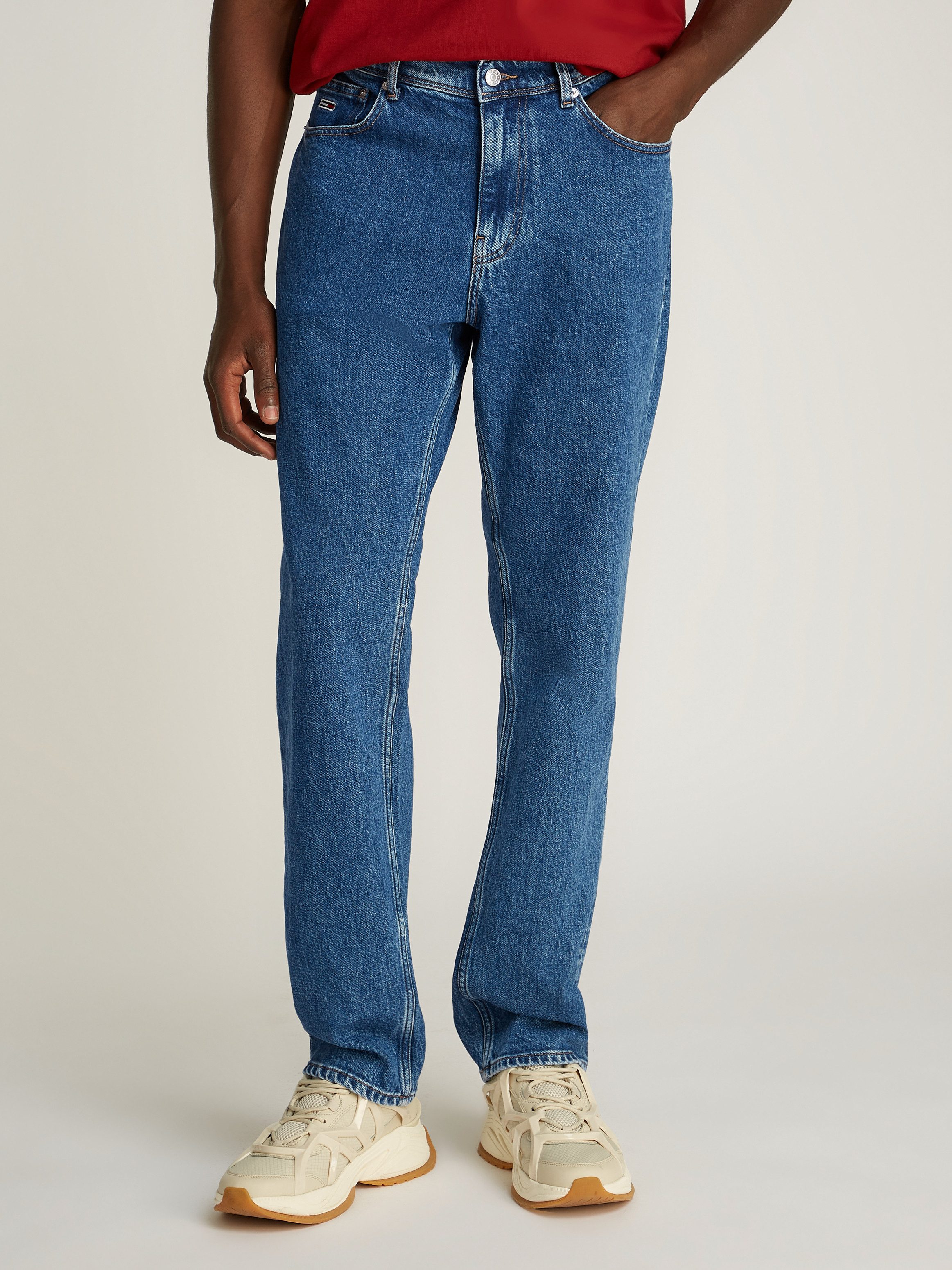 TOMMY JEANS Relax fit jeans Ethan Relaxed Straight heren jeans maat 31 blauw