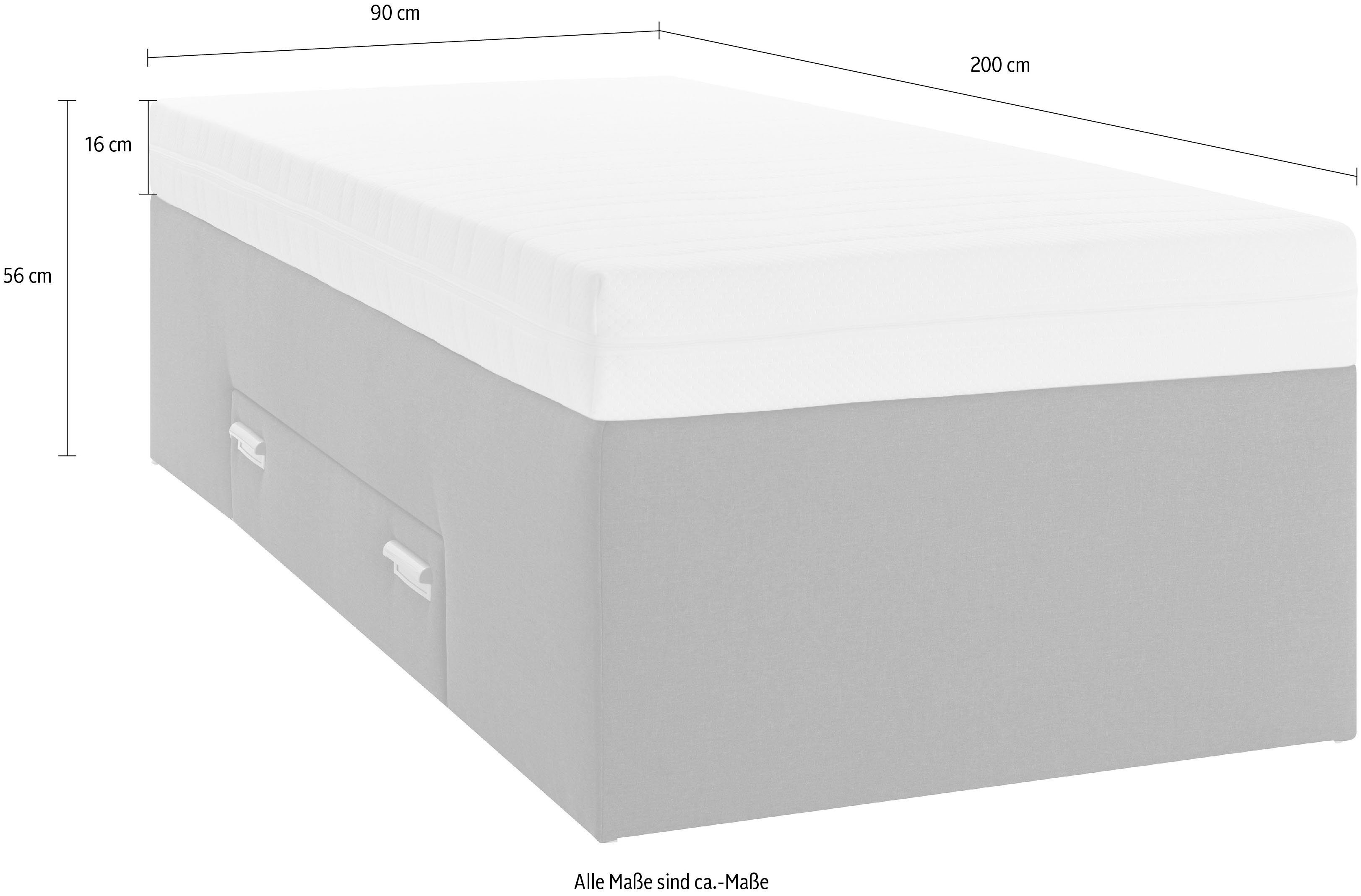 Westfalia Polsterbetten Boxspring met geïntegreerde lade, vrij plaatsbaar