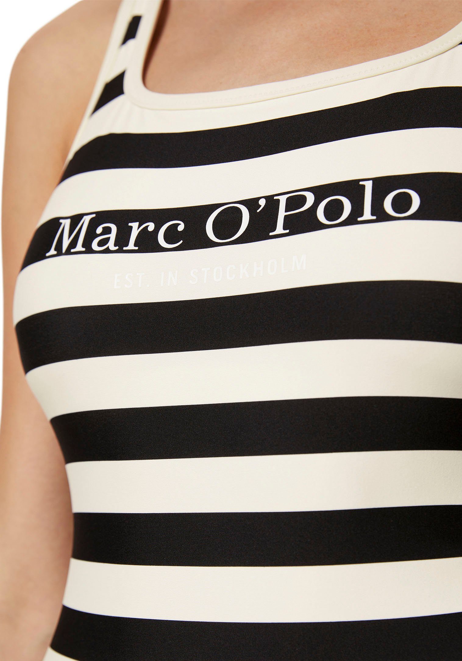 Marc O'Polo Badpak laag uitgesneden rug logo op de voorkant