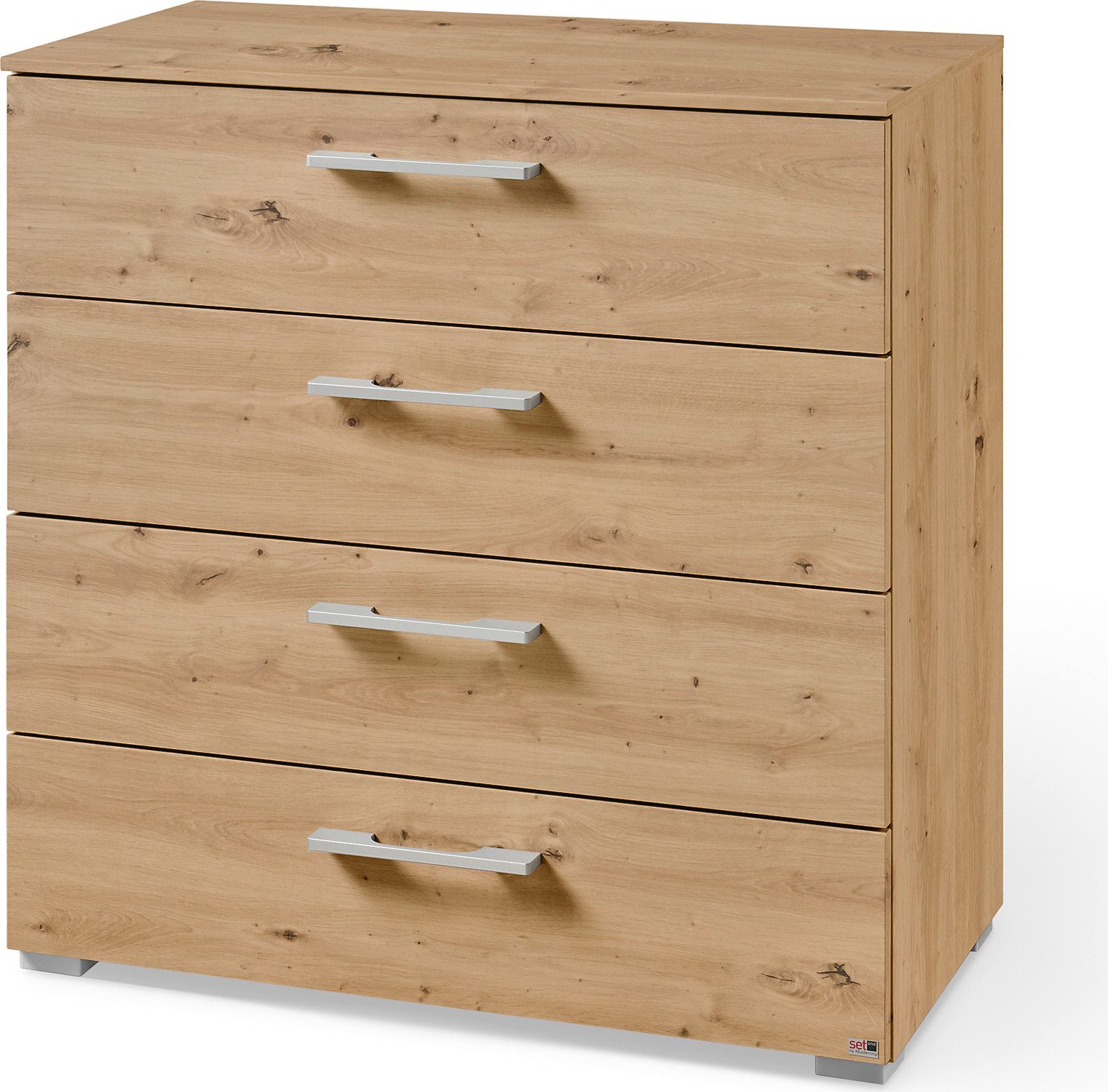 set one by Musterring Kast Henderson met 4 lades incl. zelfinzug en demping dressoirs bruin