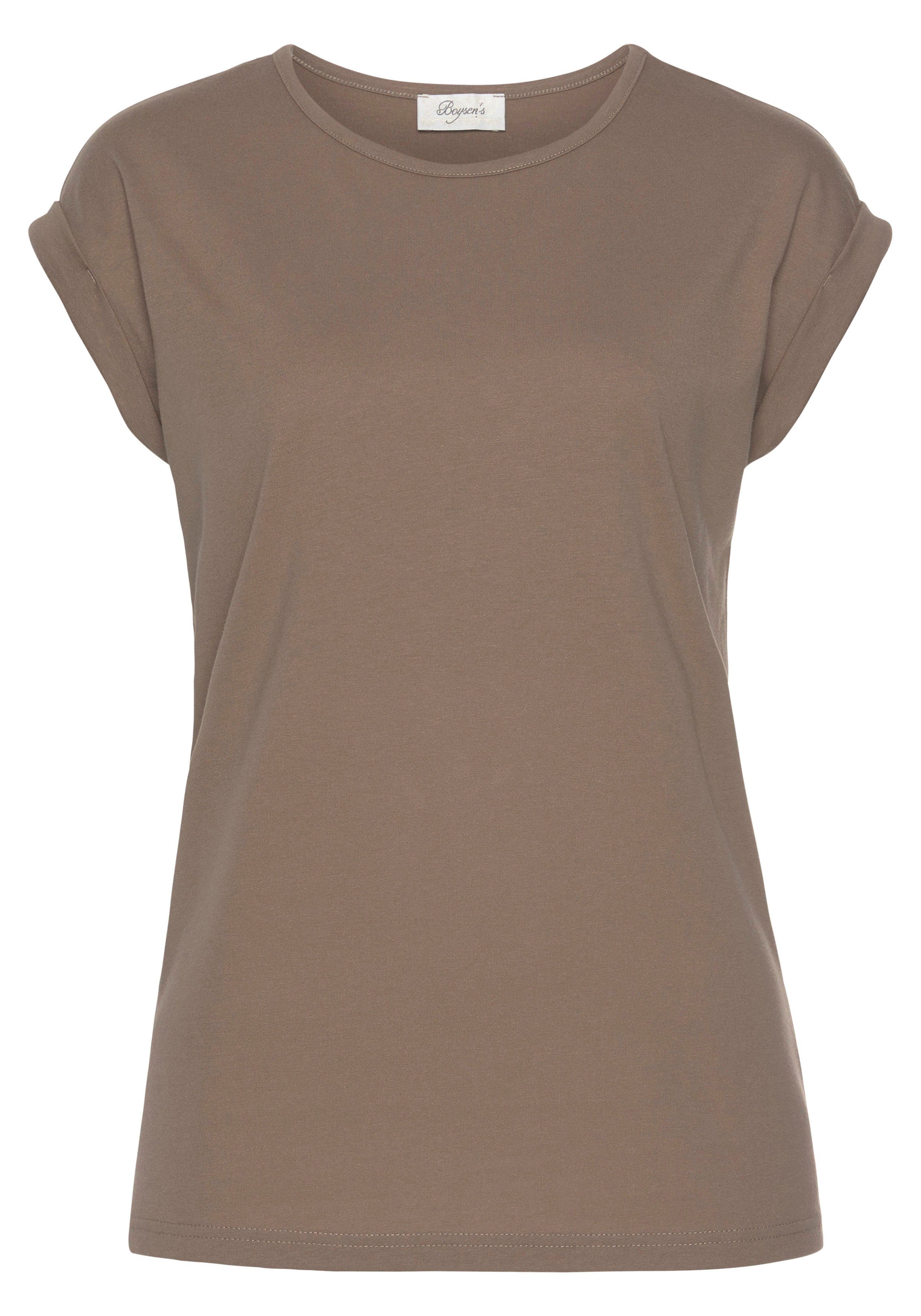 Boysen's T-shirt Korte mouwen, basic, ronde hals, voor vrije tijd en sport (set)
