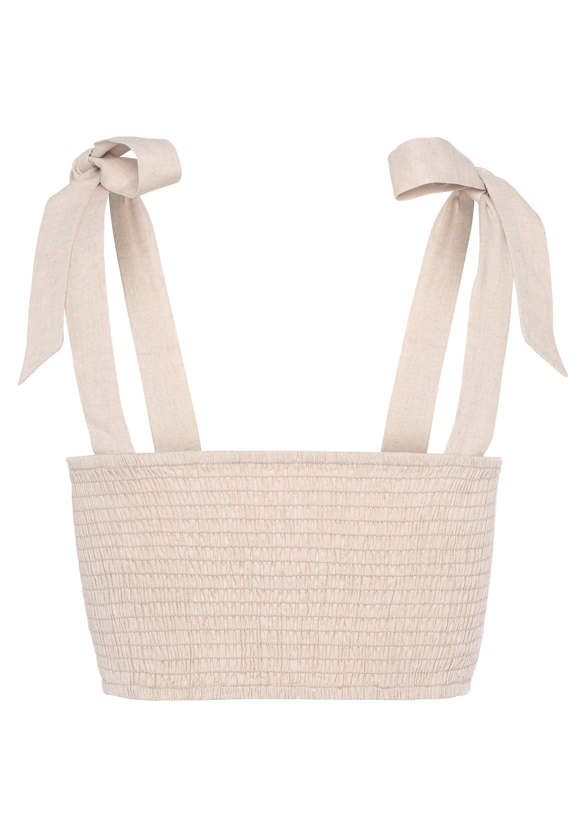 Lascana Crop-top gemaakt van een linnen-viscosemix