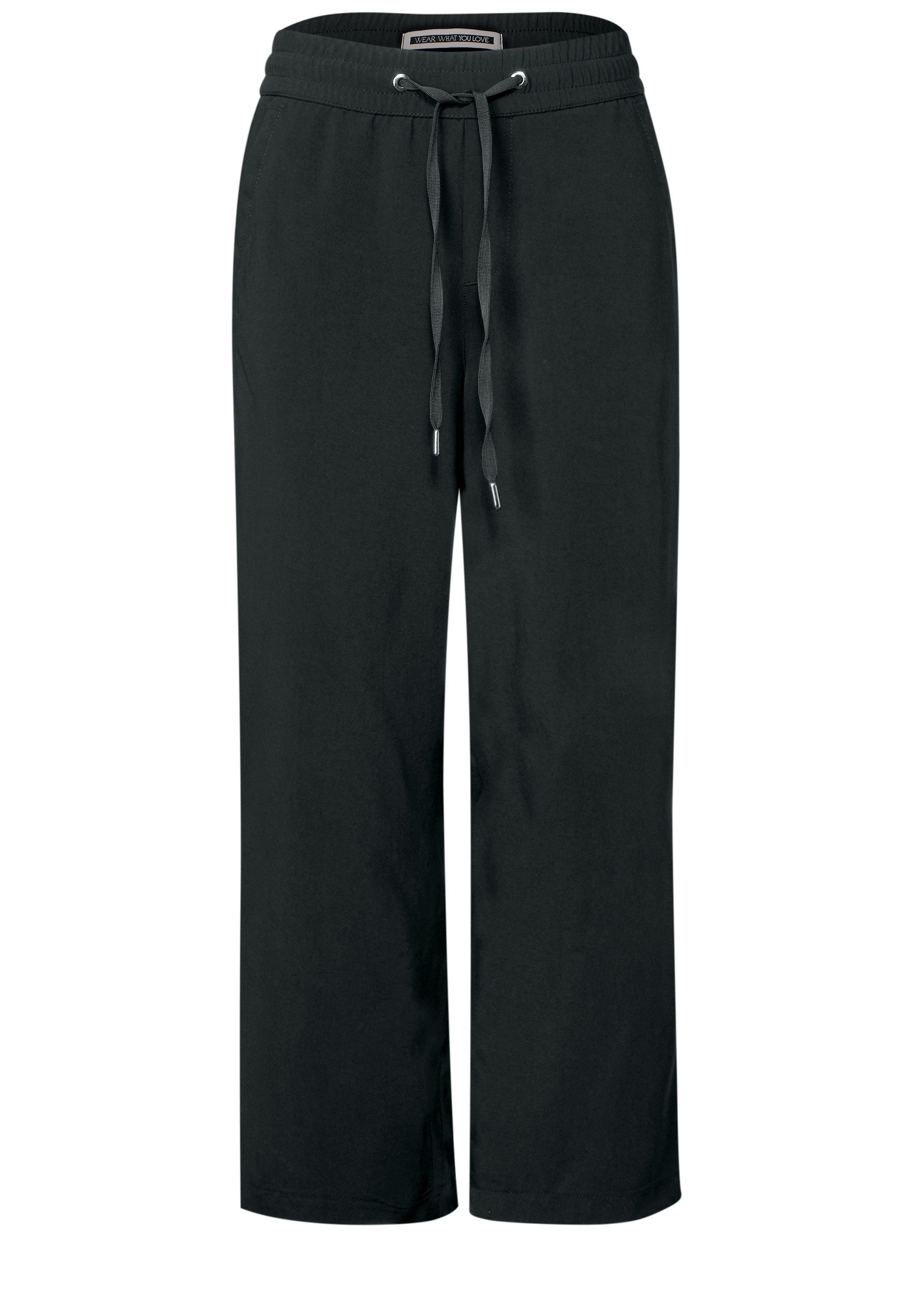 STREET ONE Stoffen broek Style Emee elastische band met rijgkoord
