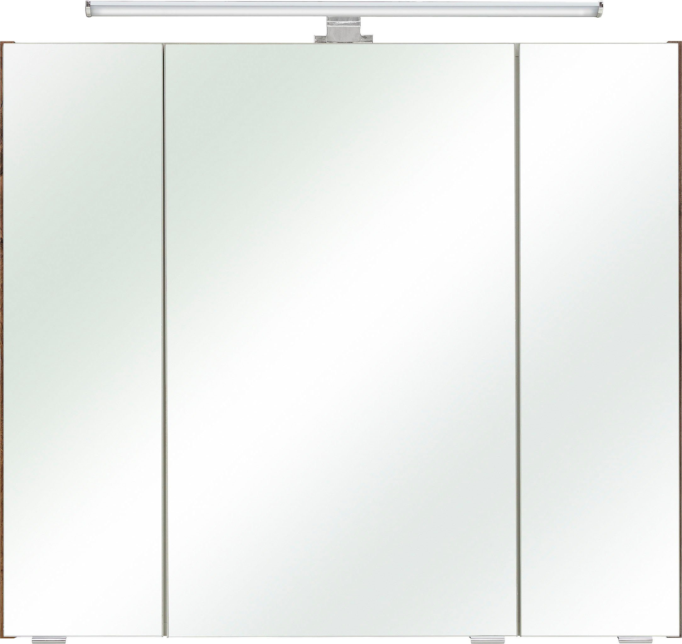 Saphir Spiegelkast Quickset badkamermeubel, 3 spiegeldeuren, 6 planken, 80 cm breed