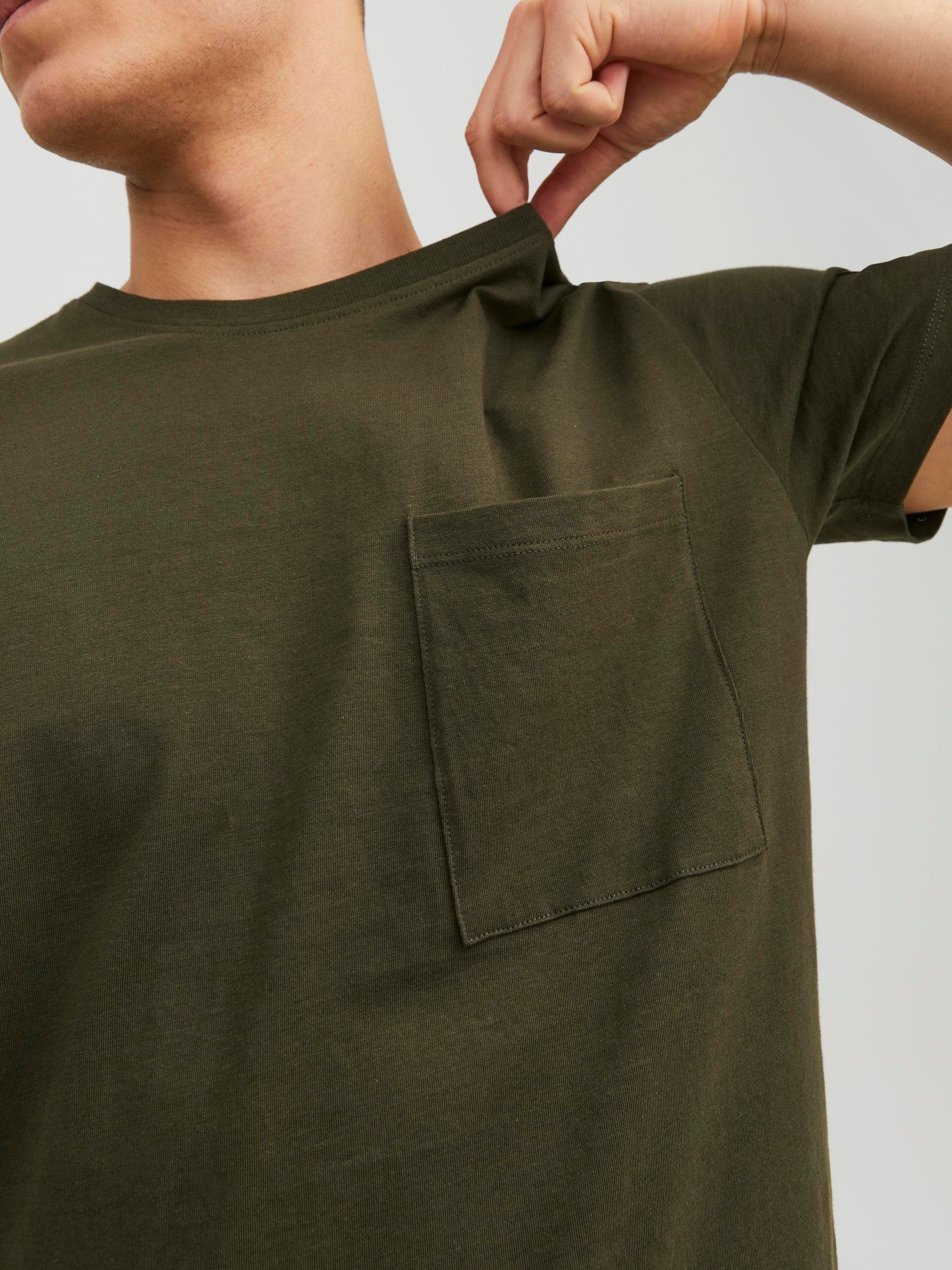Jack & Jones Shirt met ronde hals JJENOA POCKET TEE SS