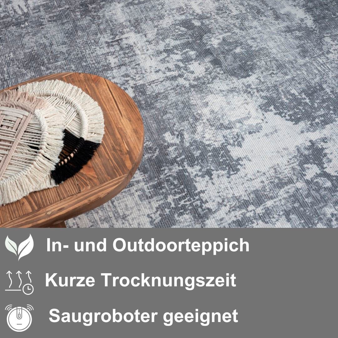 Myflair Möbel & Accessoires Vloerkleed Avery Kortpolig, modern ontwerp, wasbaar, geschikt voor binnen- en buitengebruik